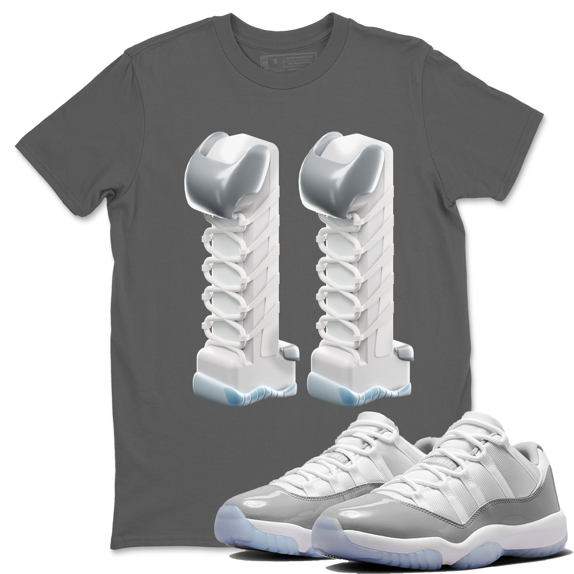 3D Number 11 Unisex Tops - Air Jordan 11 White Cement