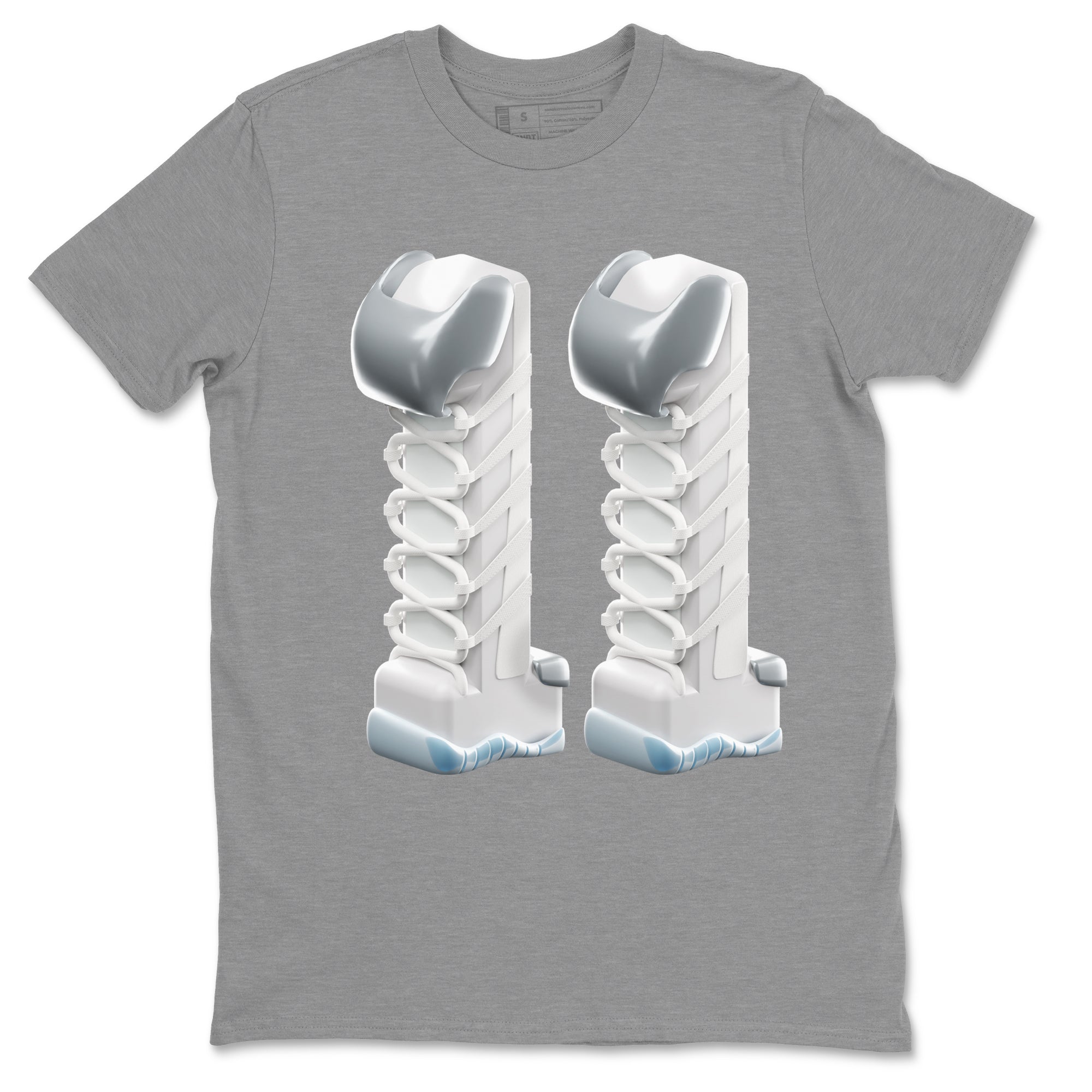 3D Number 11 Unisex Tops - Air Jordan 11 White Cement