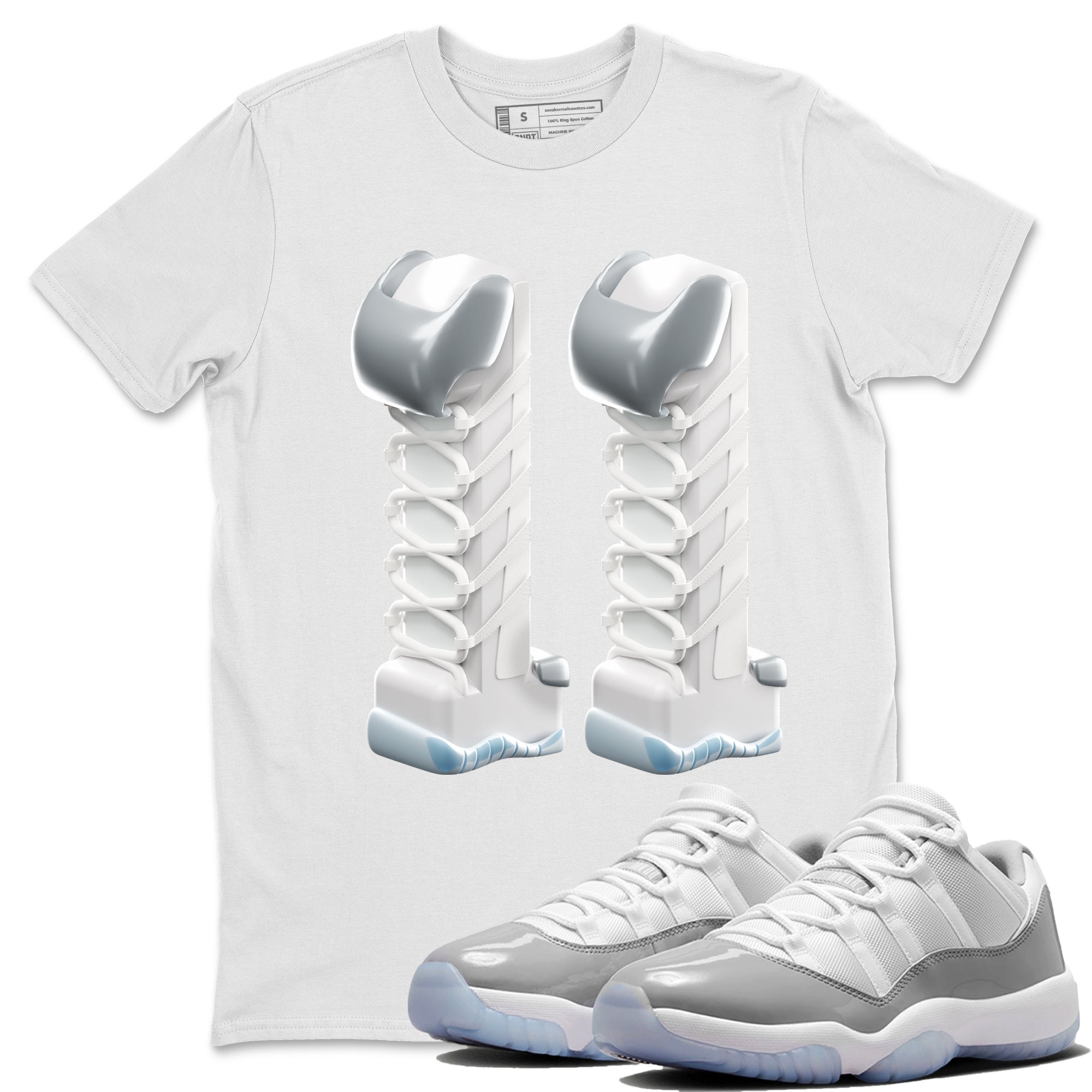3D Number 11 Unisex Tops - Air Jordan 11 White Cement