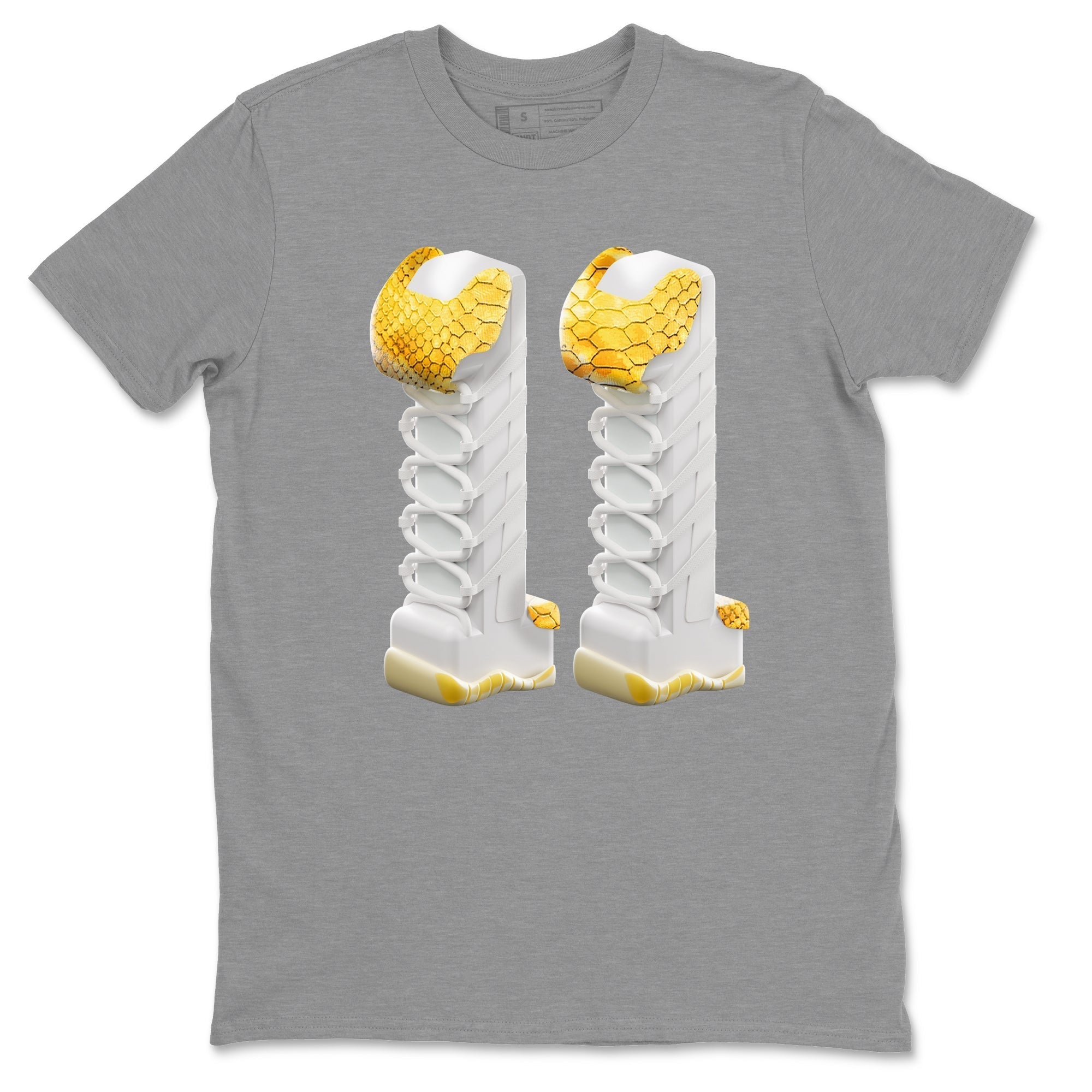 3D Number 11 Unisex Tops - Air Jordan 11 Yellow Python