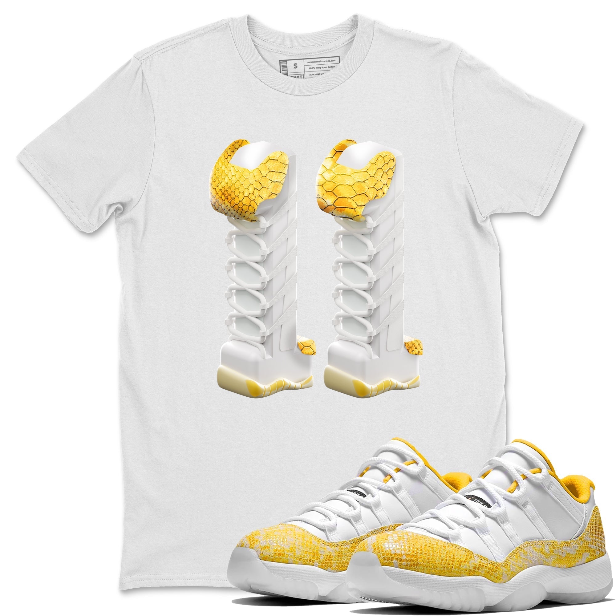 3D Number 11 Unisex Tops - Air Jordan 11 Yellow Python