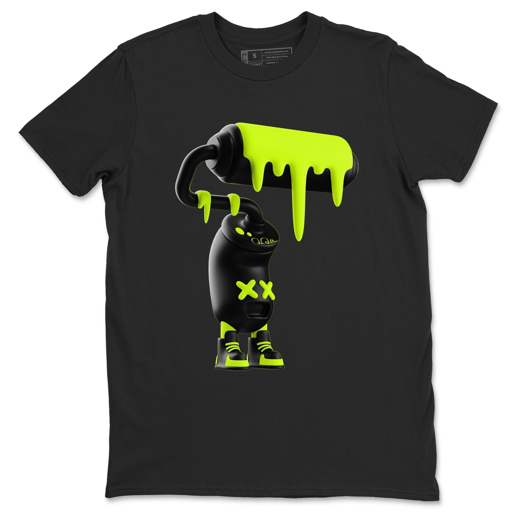 3D Paint Roller snkmatch Tees - Air Foamposite One Black Volt
