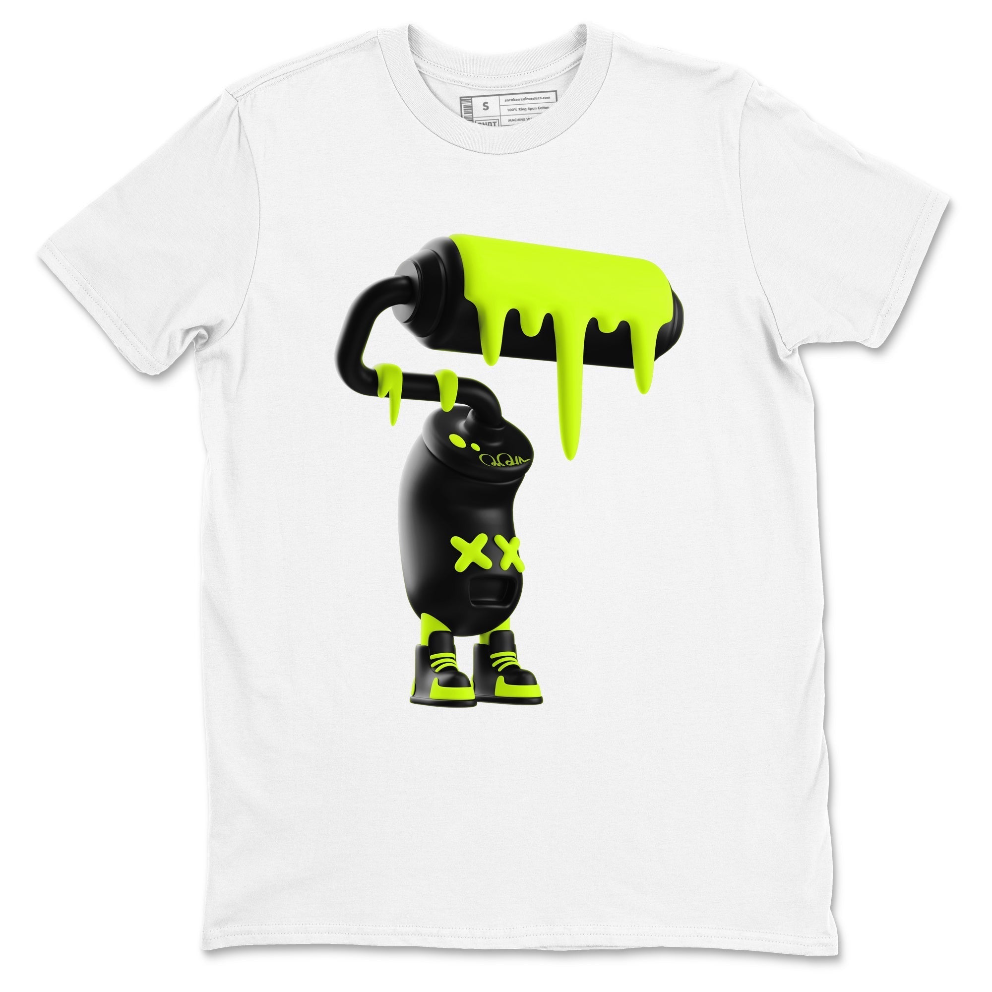 3D Paint Roller snkmatch Tees - Air Foamposite One Black Volt