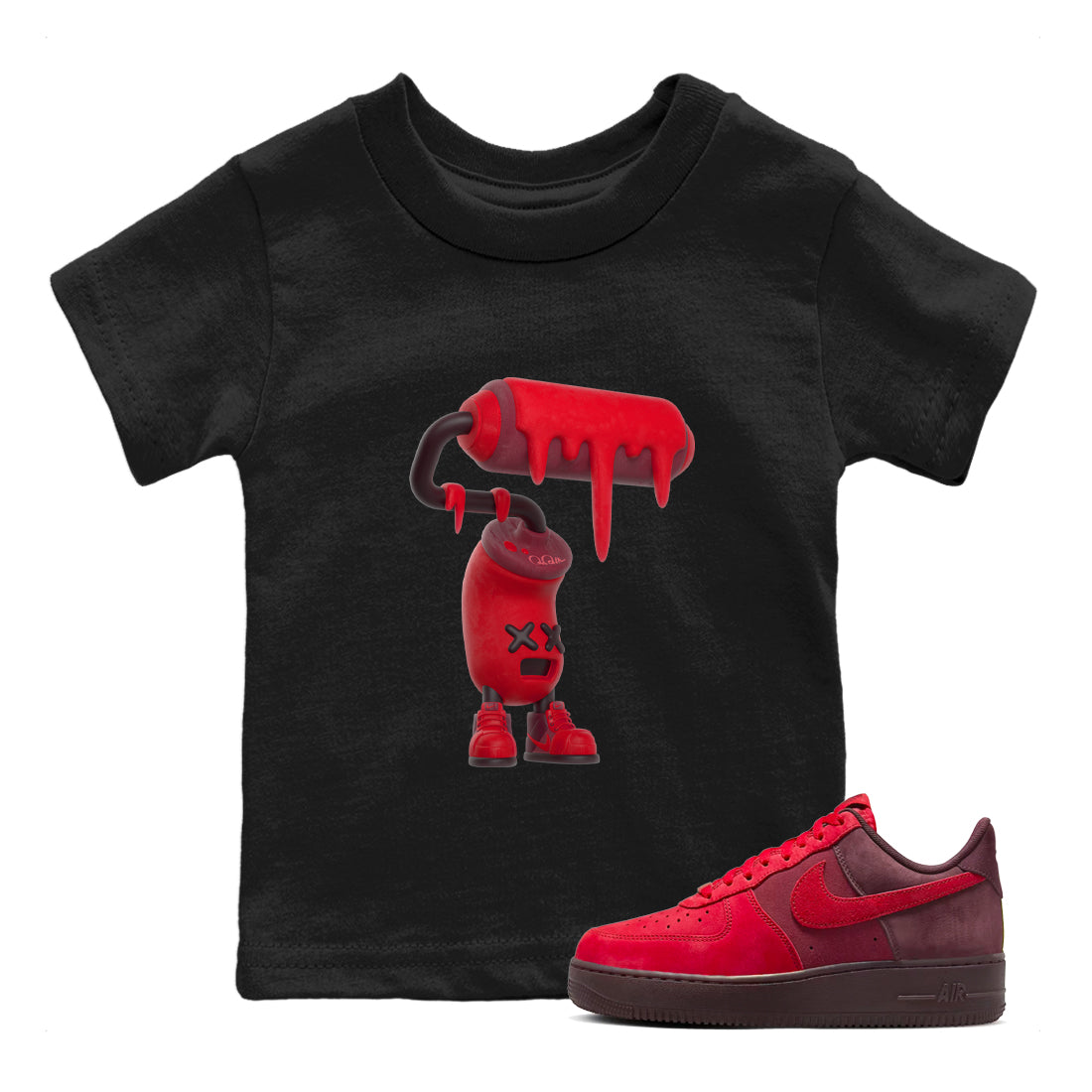 3D Paint Roller snkmatch Tees Kids - Air Force 1 Layers Of Love