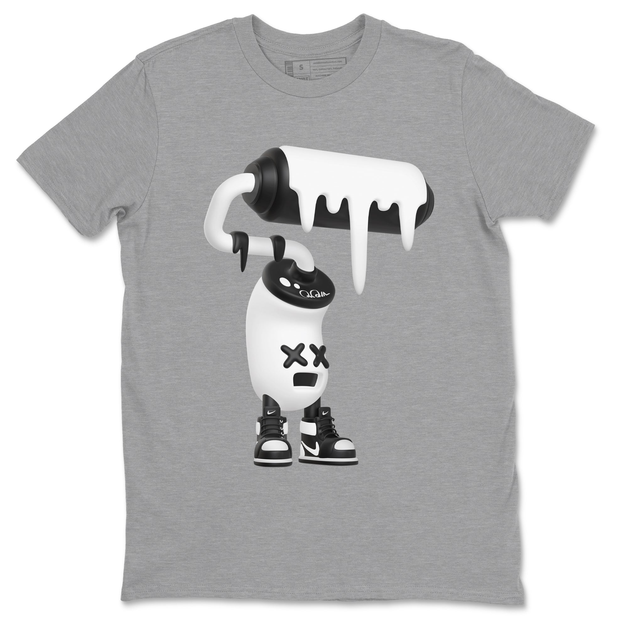3D Paint Roller snkmatch Tees - Air Jordan 1 Black White
