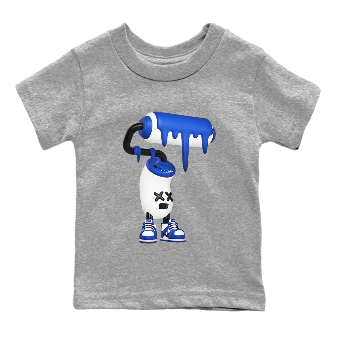 3D Paint Roller snkmatch Tees Kids - Air Jordan 1 Game Royal