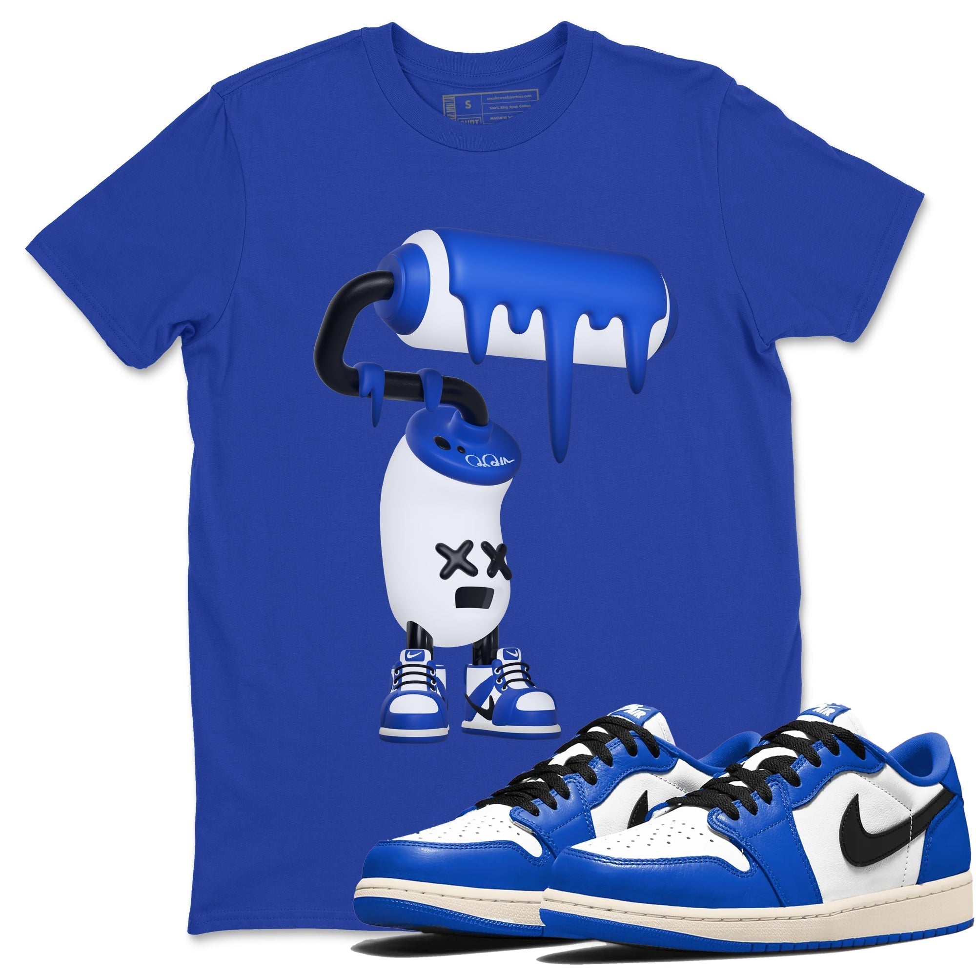 3D Paint Roller snkmatch Tees - Air Jordan 1 Game Royal