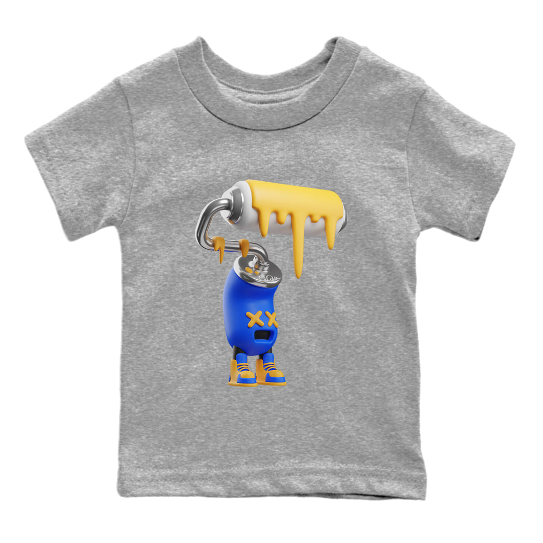 3D Paint Roller Kids Tops - Air Jordan 1 Game Royal Varsity Maize