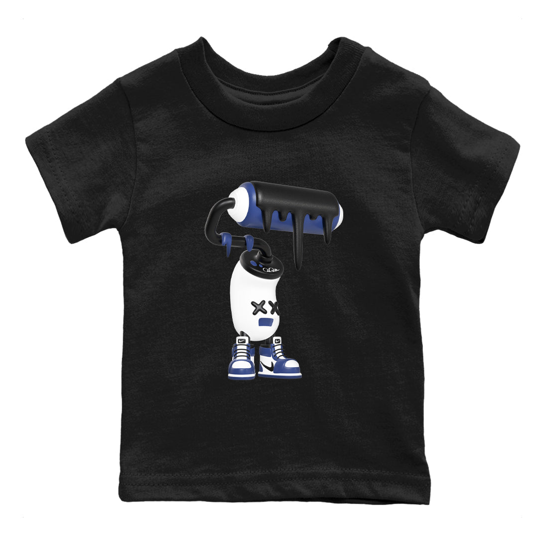 3D Paint Roller snkmatch Tees Kids - Air Jordan 1 Midnight Navy