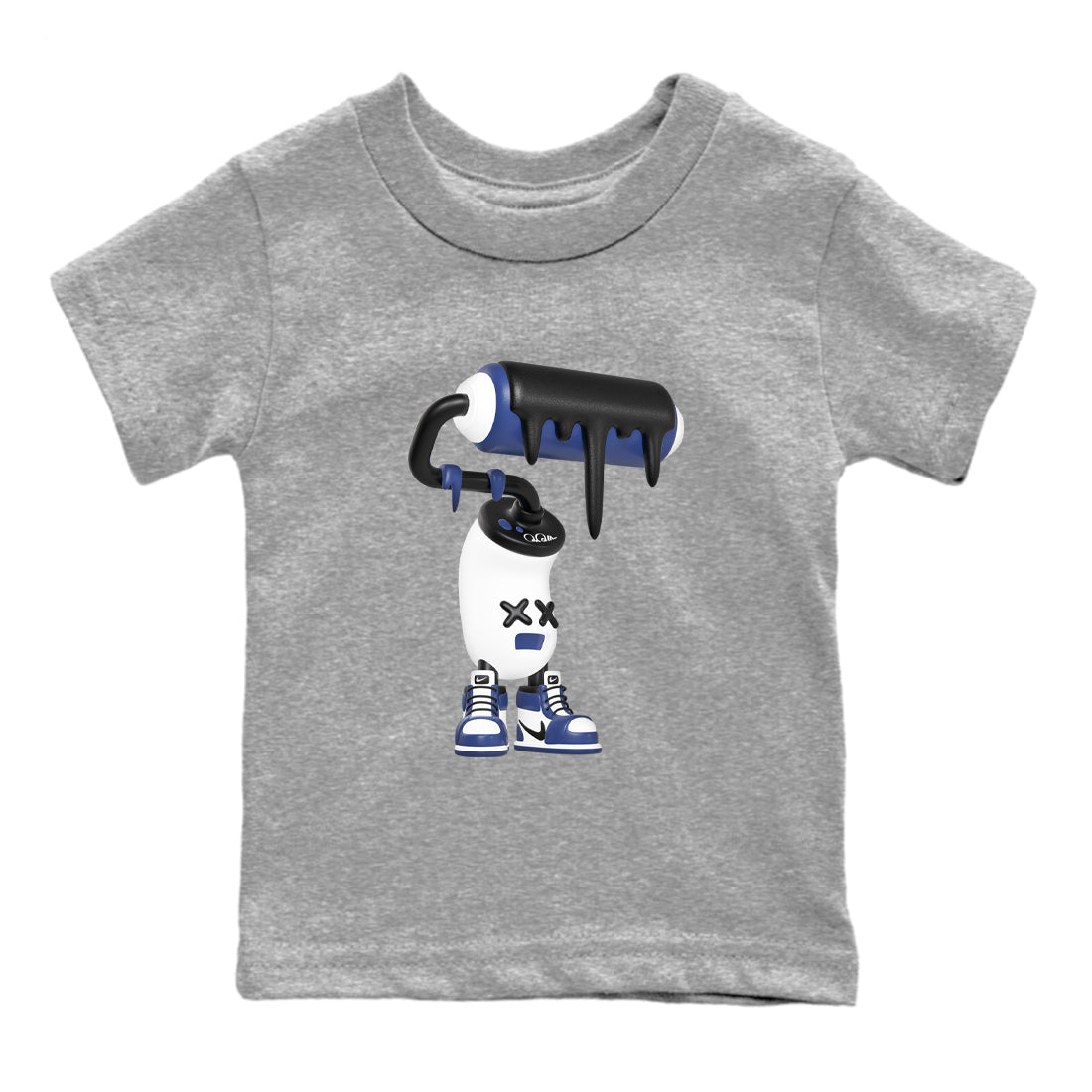 3D Paint Roller snkmatch Tees Kids - Air Jordan 1 Midnight Navy