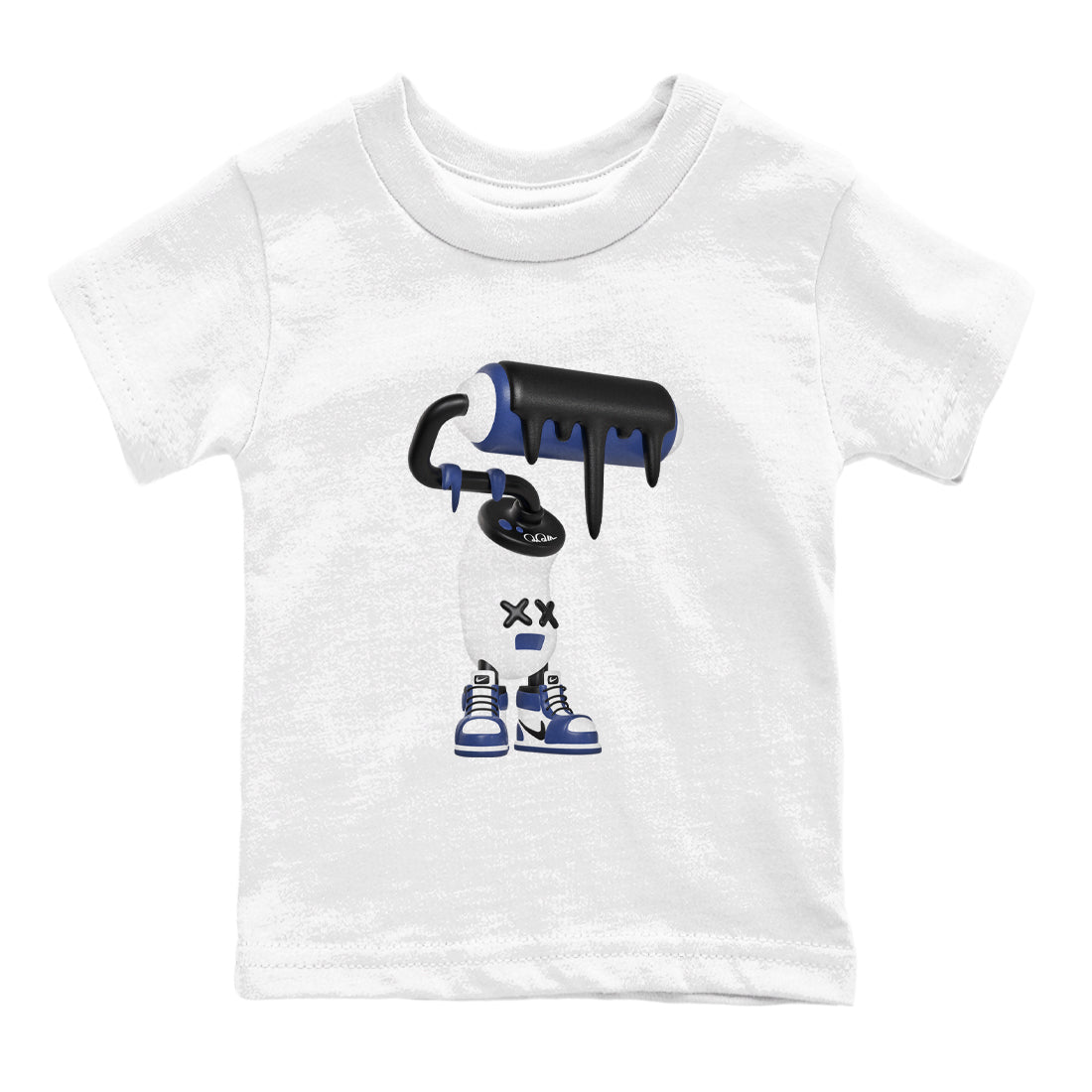 3D Paint Roller snkmatch Tees Kids - Air Jordan 1 Midnight Navy