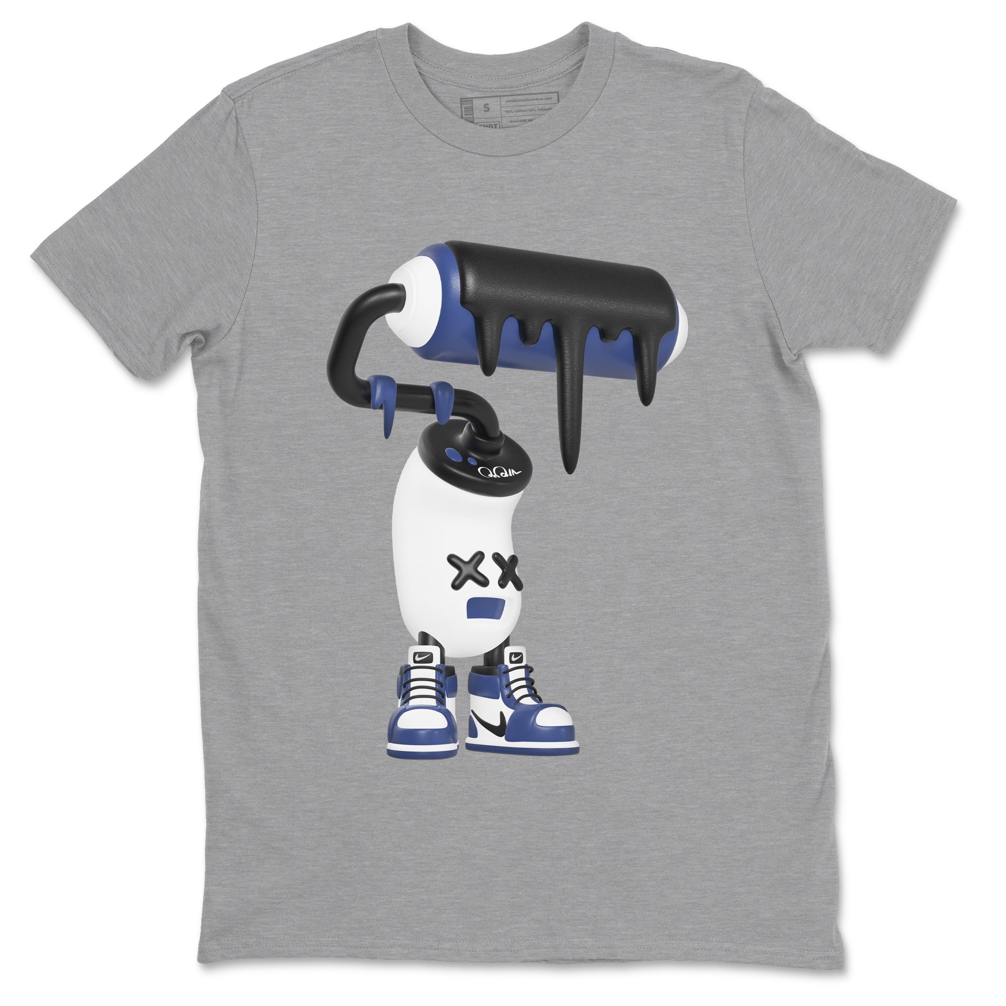 3D Paint Roller snkmatch Tees - Air Jordan 1 Midnight Navy