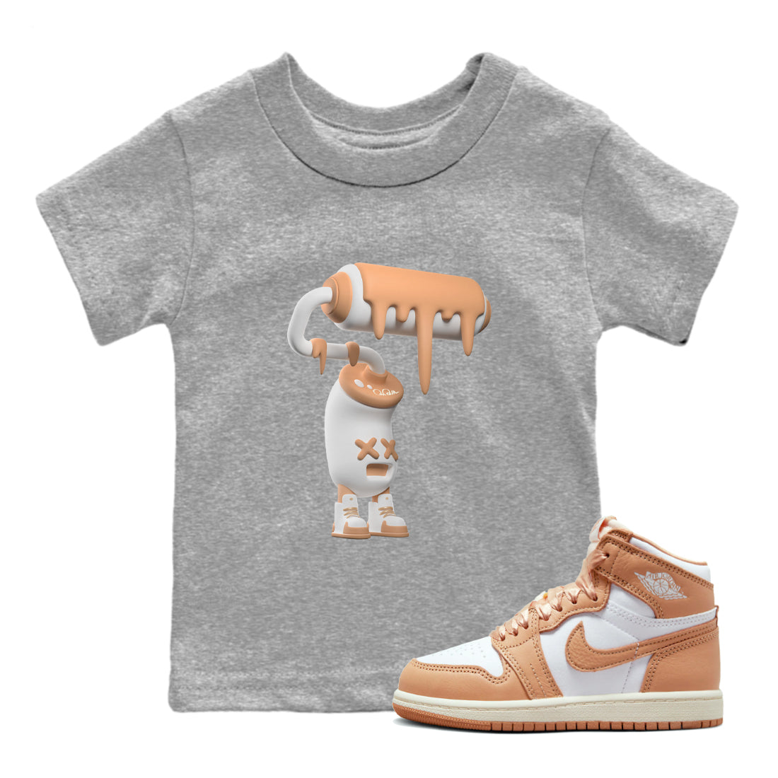 3D Paint Roller snkmatch Tee Kids - Air Jordan 1 Praline