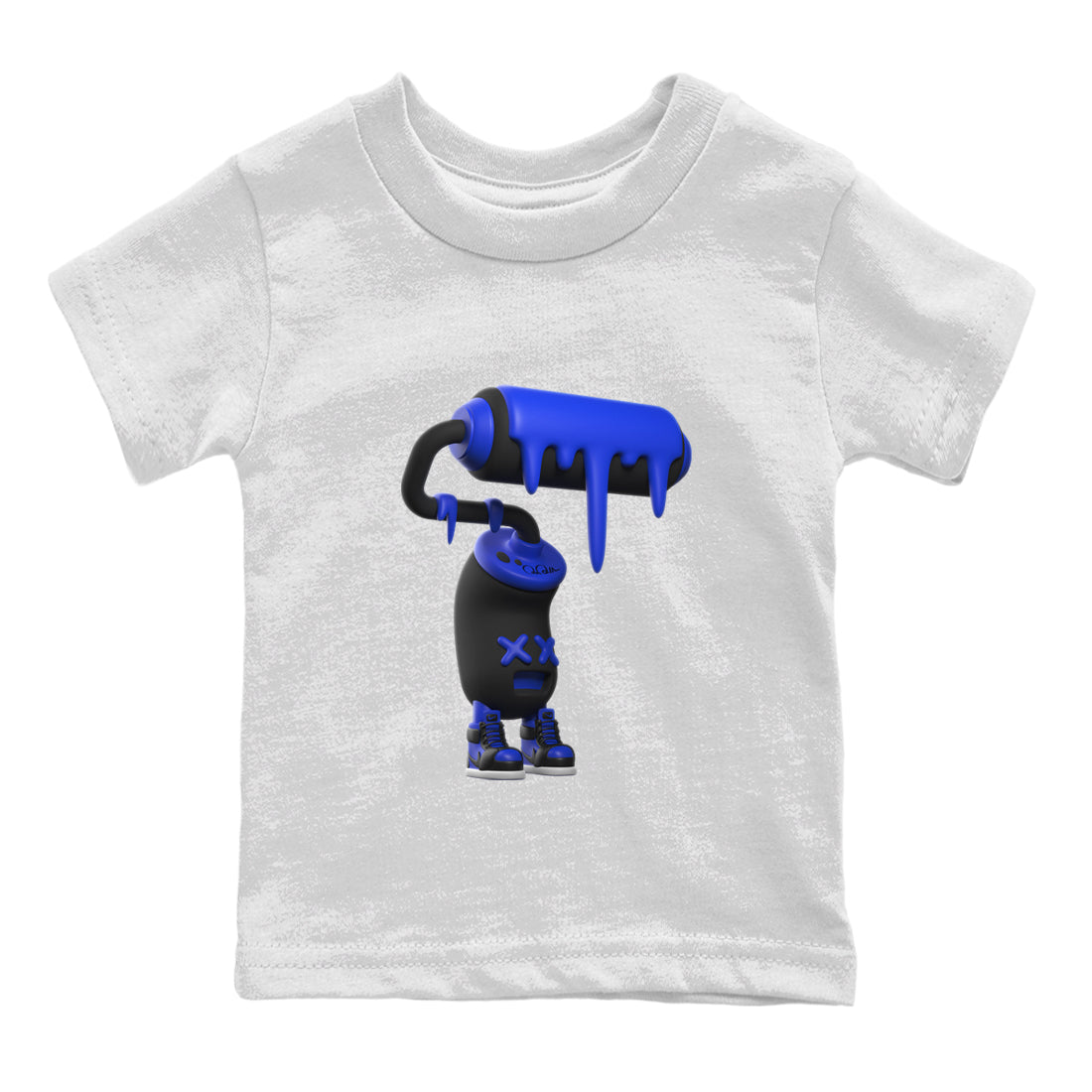 3D Paint Roller snkmatch Tee Kids - Air Jordan 1 Royal Reimagined