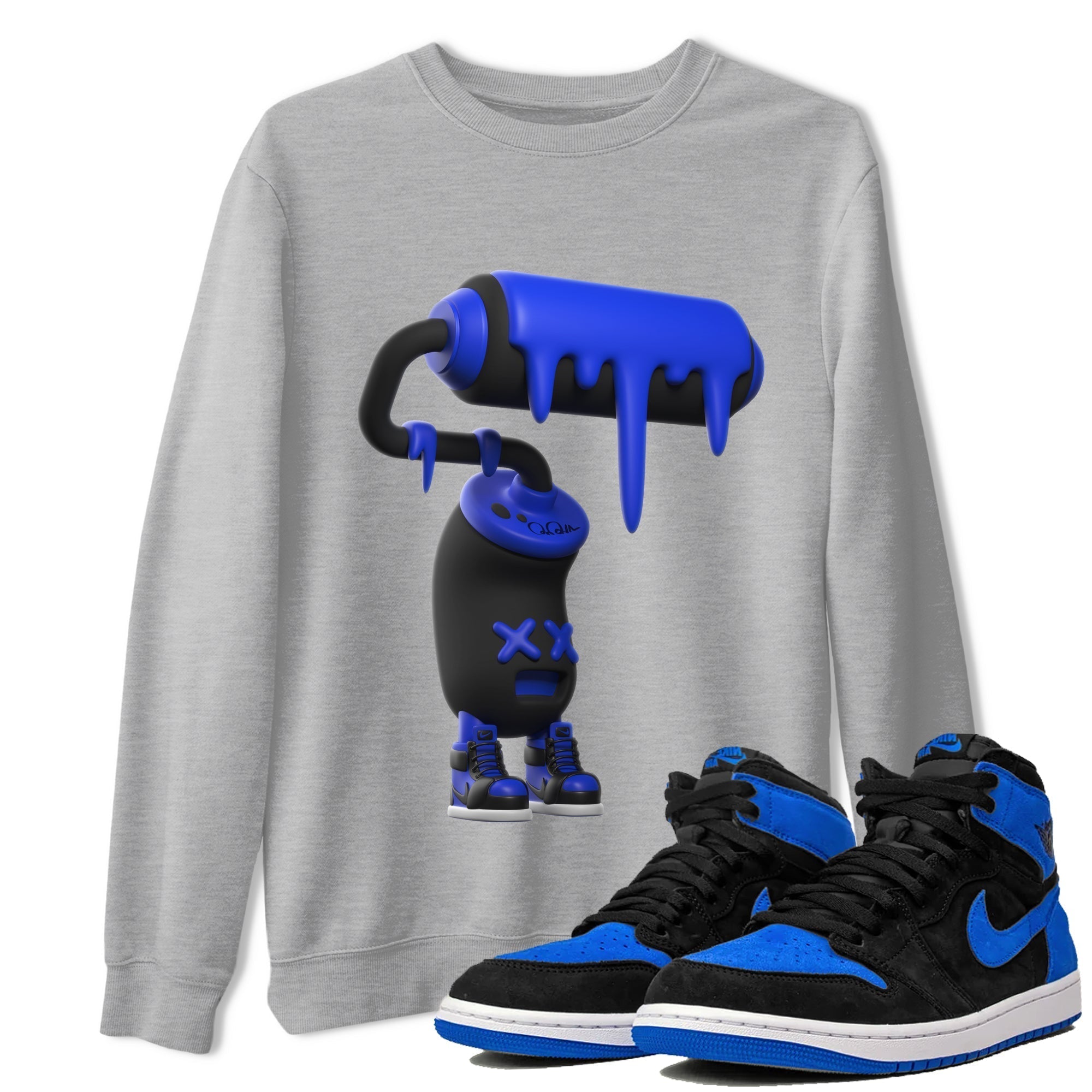 3D Paint Roller snkmatch Tee - Air Jordan 1 Royal Reimagined
