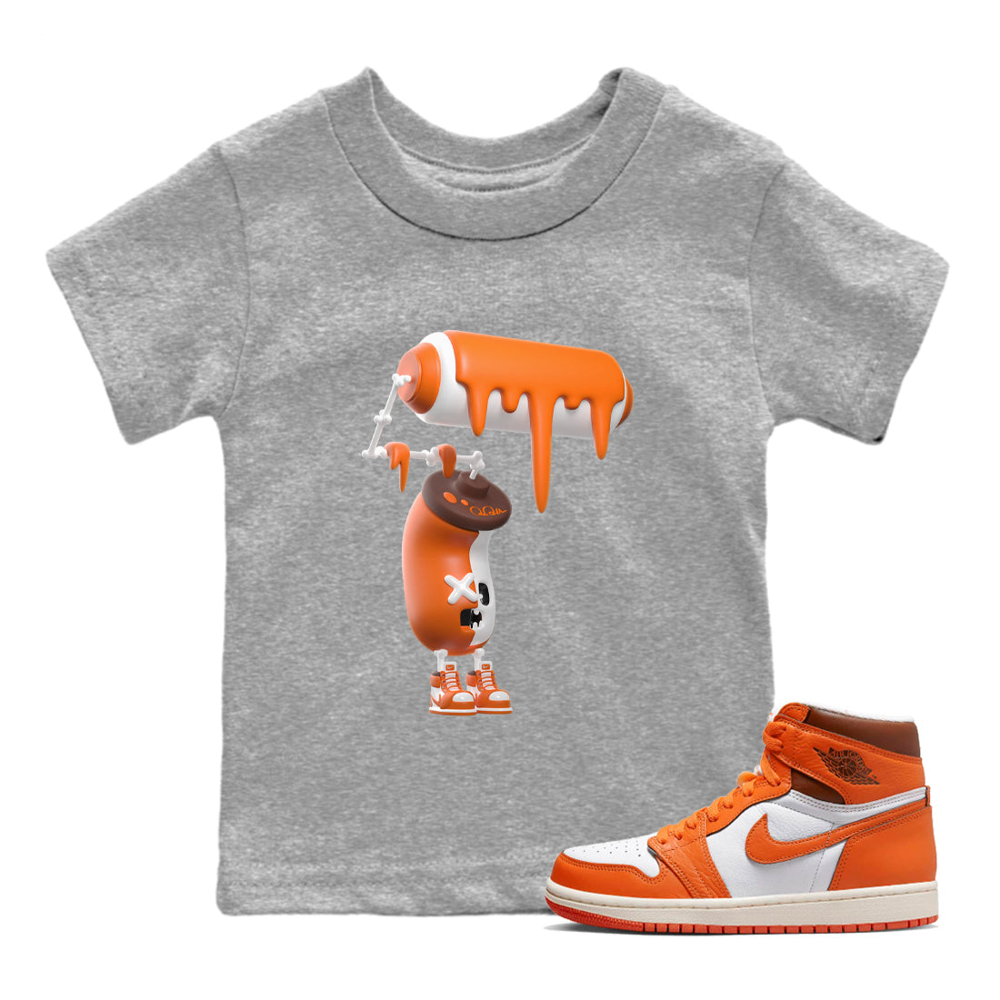 3D Paint Roller snkmatch Tee Kids - Air Jordan 1 Starfish