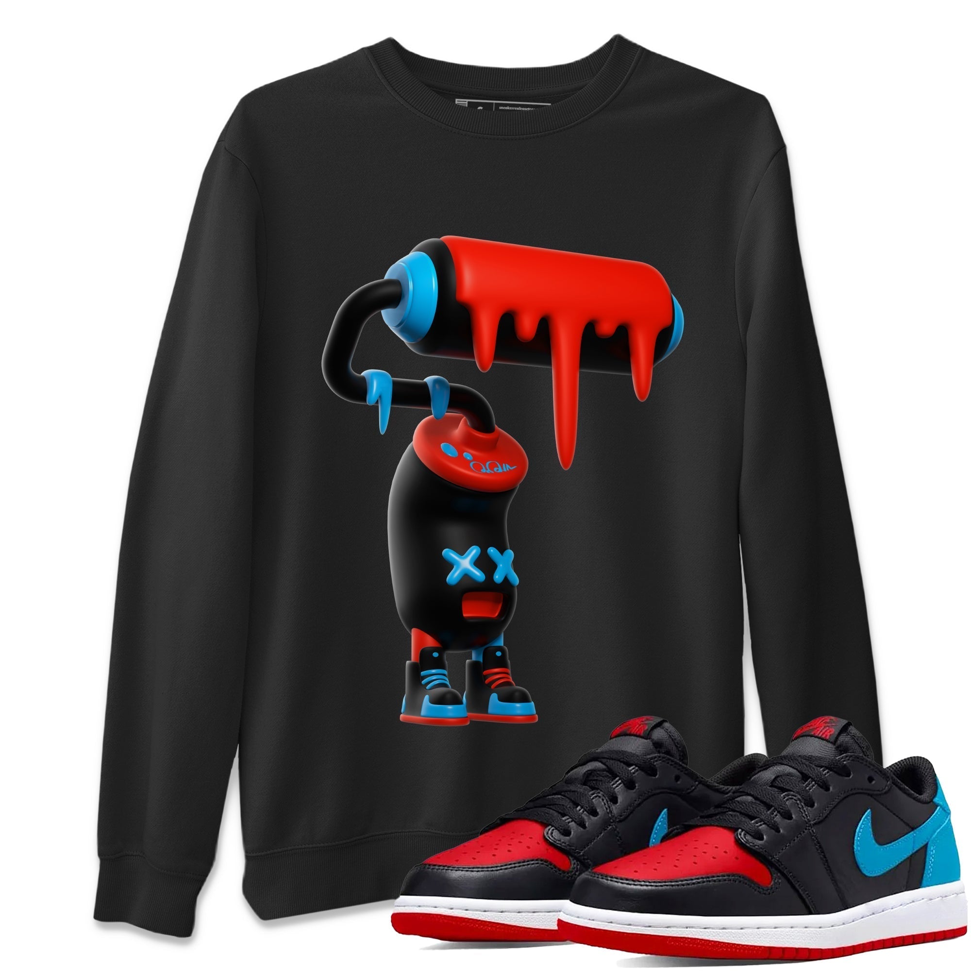 3D Paint Roller Unisex Tops - Air Jordan 1 UNC to Chicago