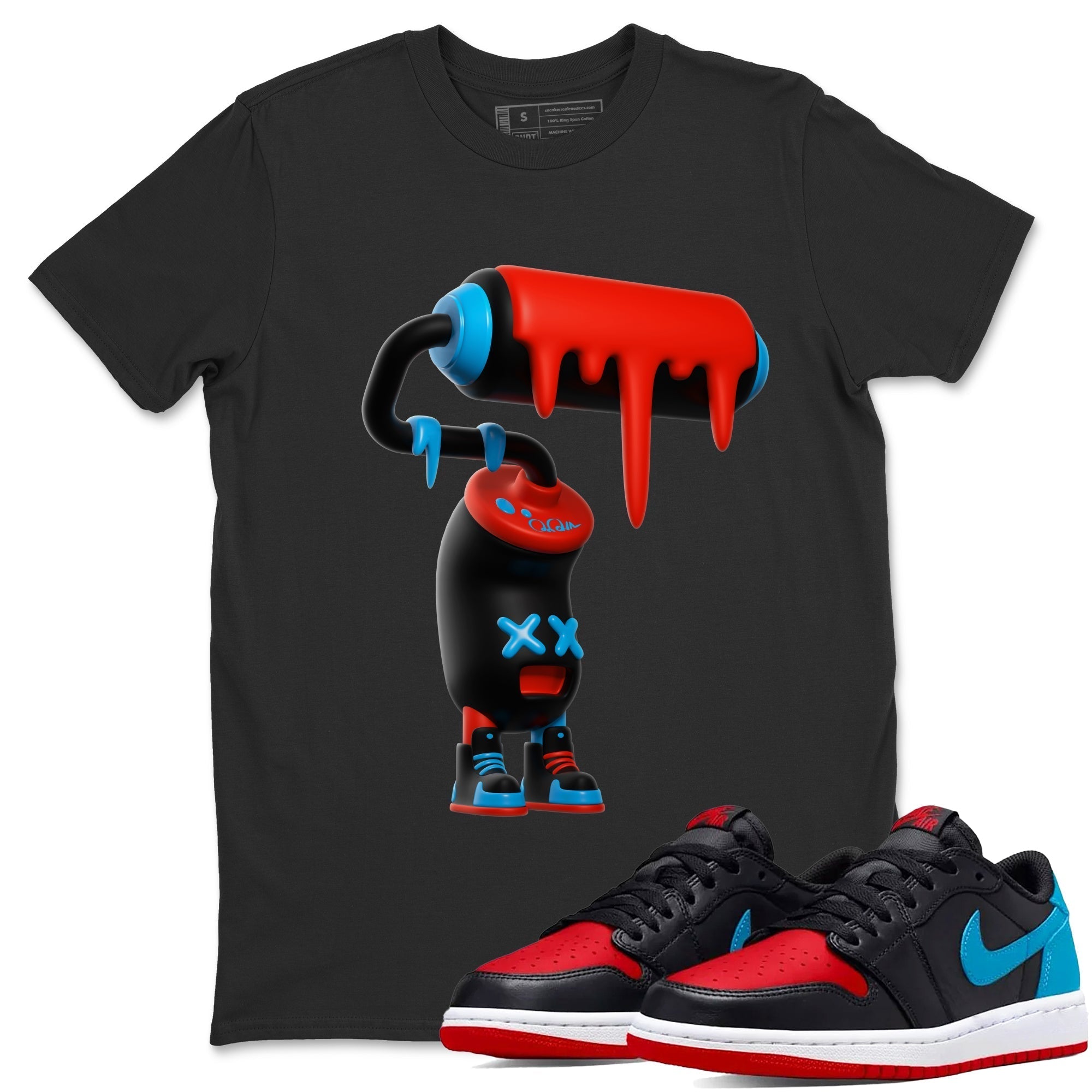 3D Paint Roller Unisex Tops - Air Jordan 1 UNC to Chicago