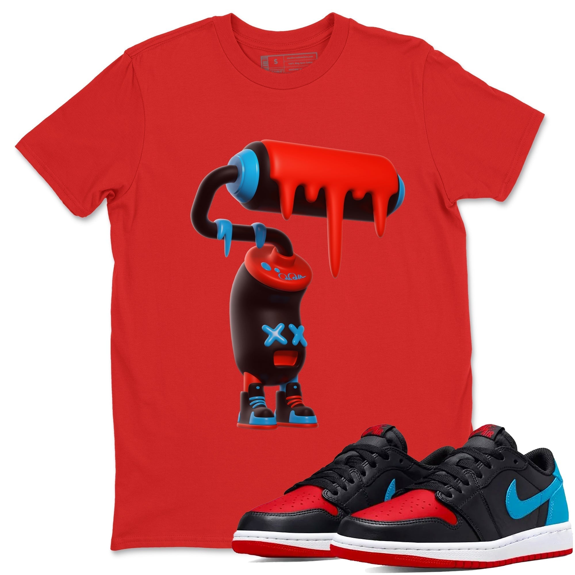 3D Paint Roller Unisex Tops - Air Jordan 1 UNC to Chicago