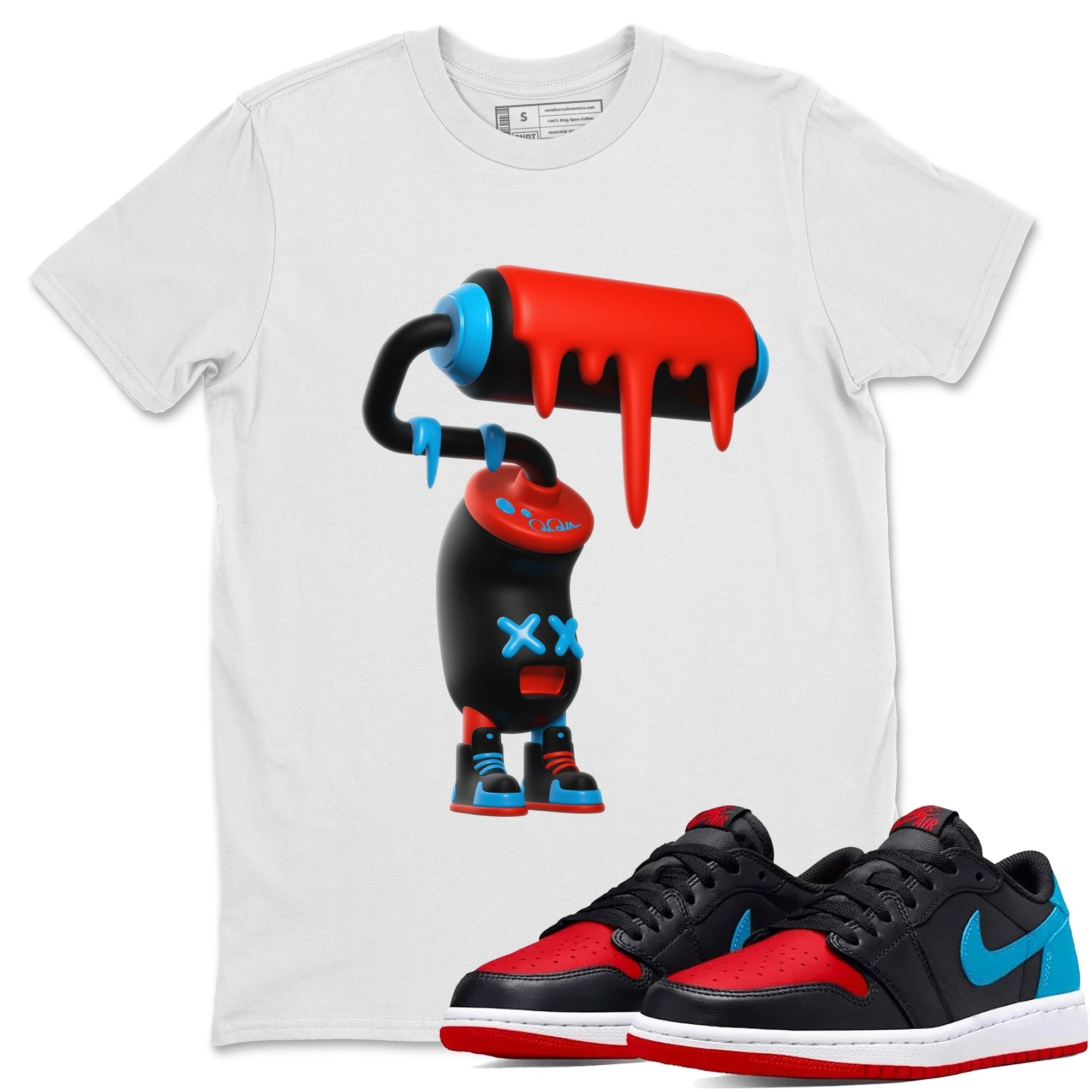 3D Paint Roller Unisex Tops - Air Jordan 1 UNC to Chicago