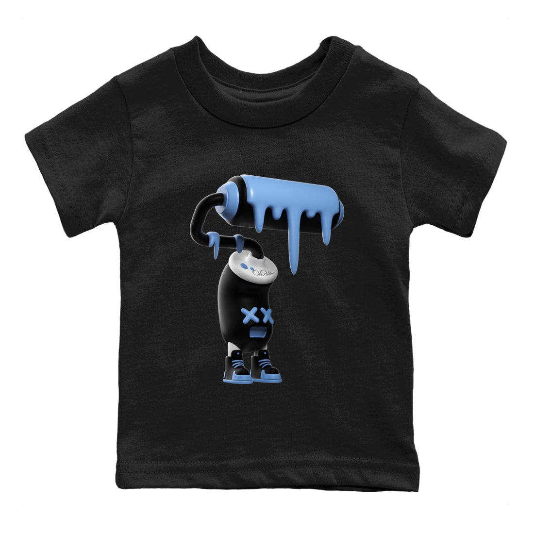 3D Paint Roller Kids Tops - Air Jordan 1 UNC Toe