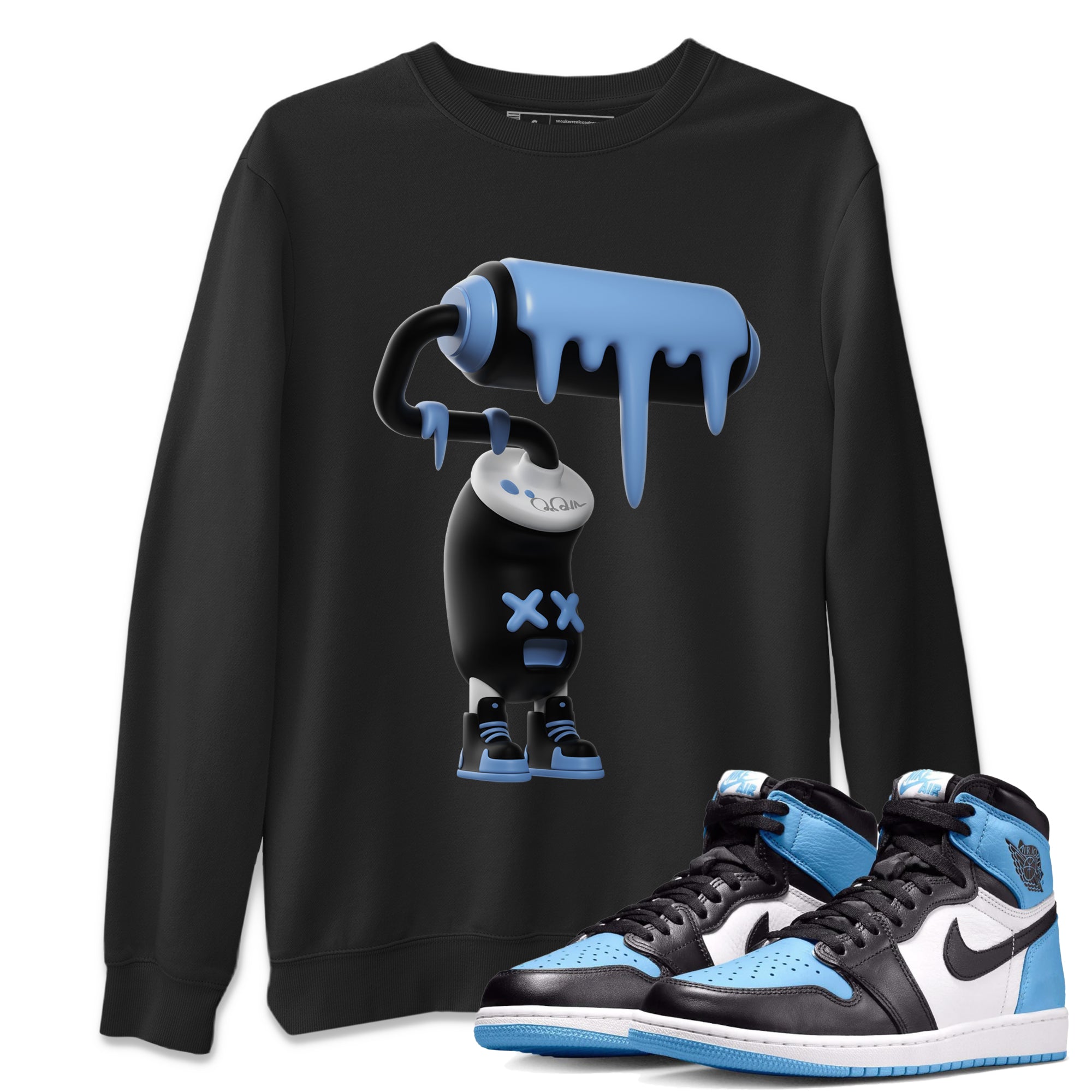 3D Paint Roller Unisex Tops - Air Jordan 1 UNC Toe