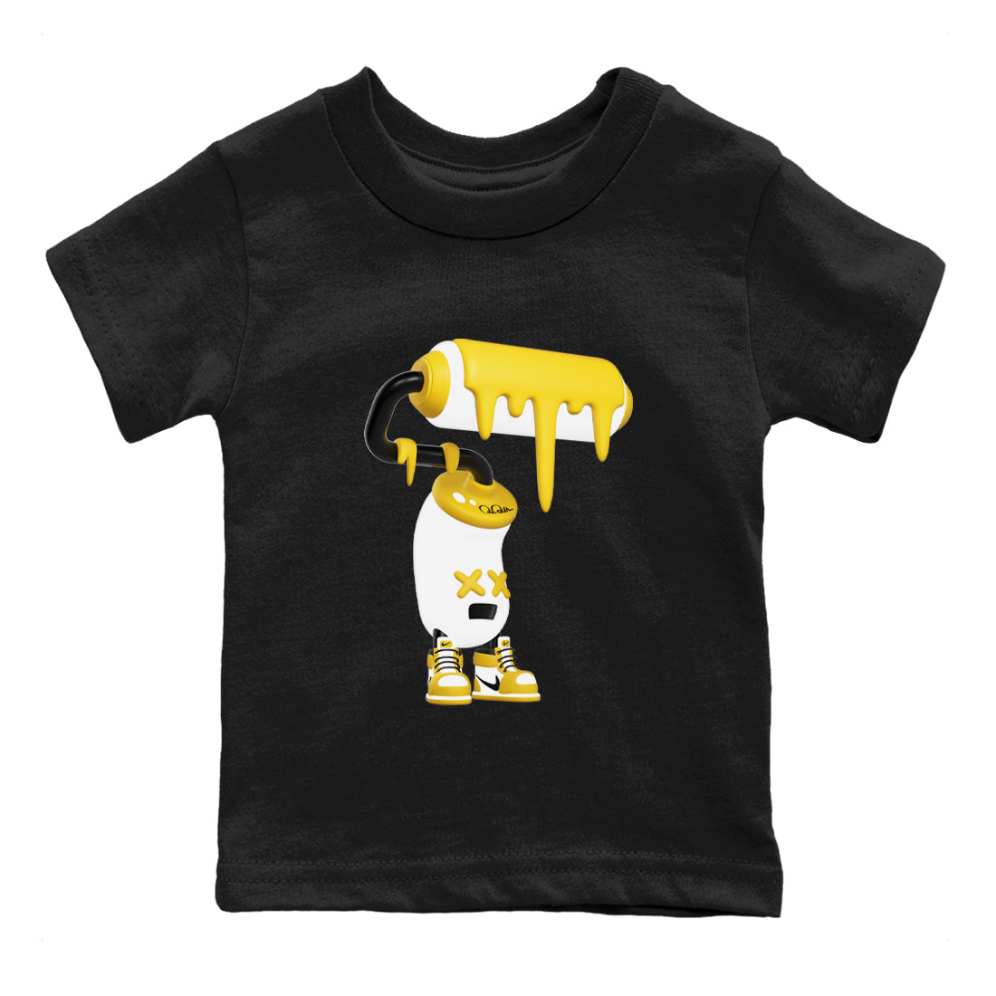 3D Paint Roller snkmatch Tees Kids - Air Jordan 1 Yellow Ochre