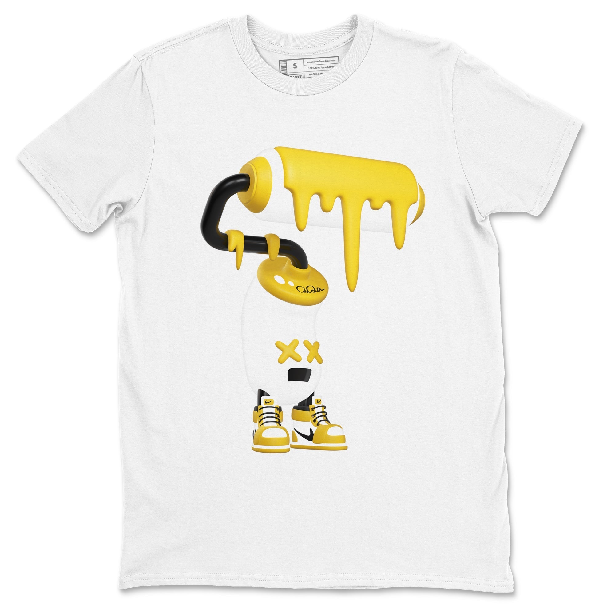 3D Paint Roller snkmatch Tees - Air Jordan 1 Yellow Ochre