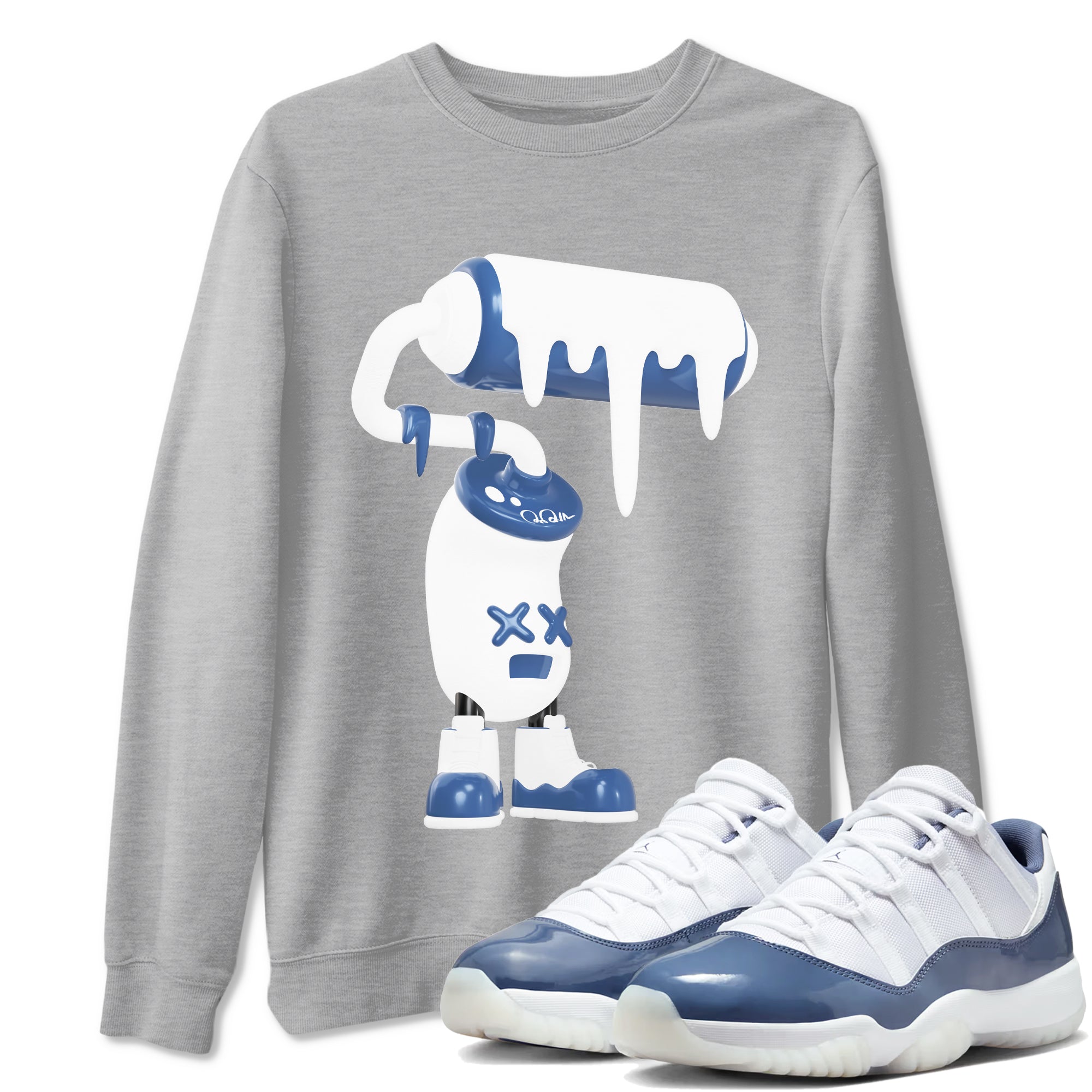 3D Paint Roller snkmatch Tees - Air Jordan 11 Diffused Blue