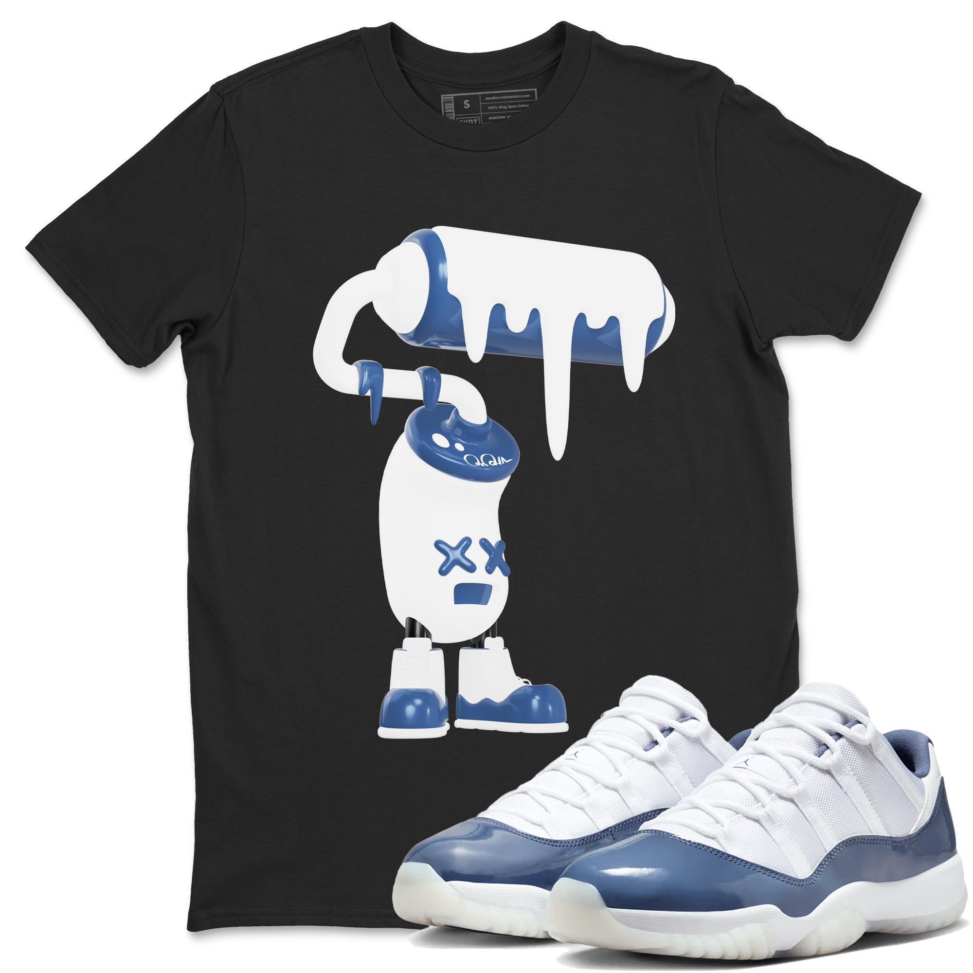 3D Paint Roller snkmatch Tees - Air Jordan 11 Diffused Blue