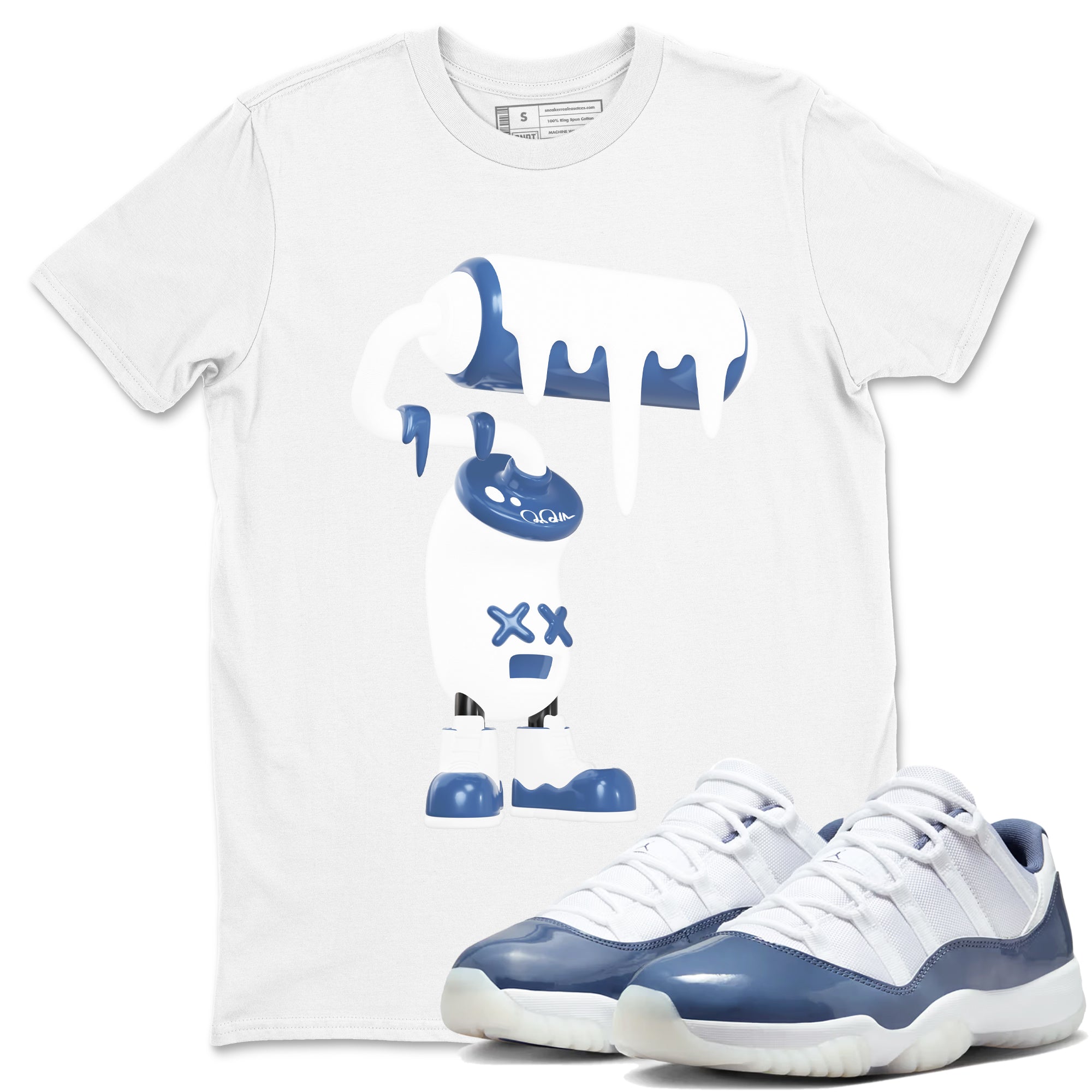 3D Paint Roller snkmatch Tees - Air Jordan 11 Diffused Blue