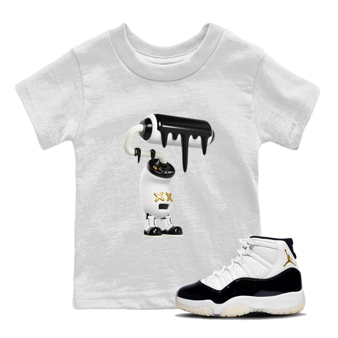 3D Paint Roller snkmatch Tee Kids - Air Jordan 11 Gratitude