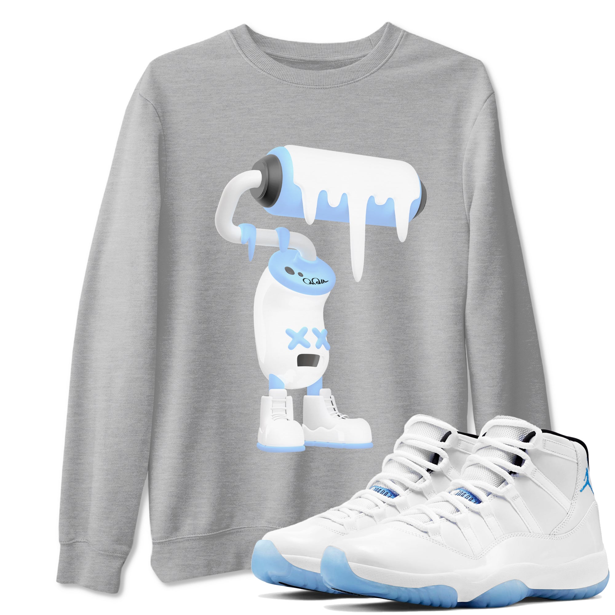 3D Paint Roller snkmatch Tees - Air Jordan 11 Legend Blue