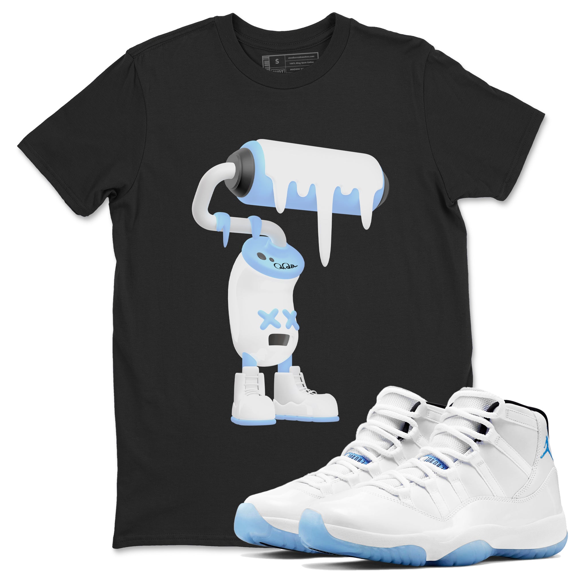 3D Paint Roller snkmatch Tees - Air Jordan 11 Legend Blue