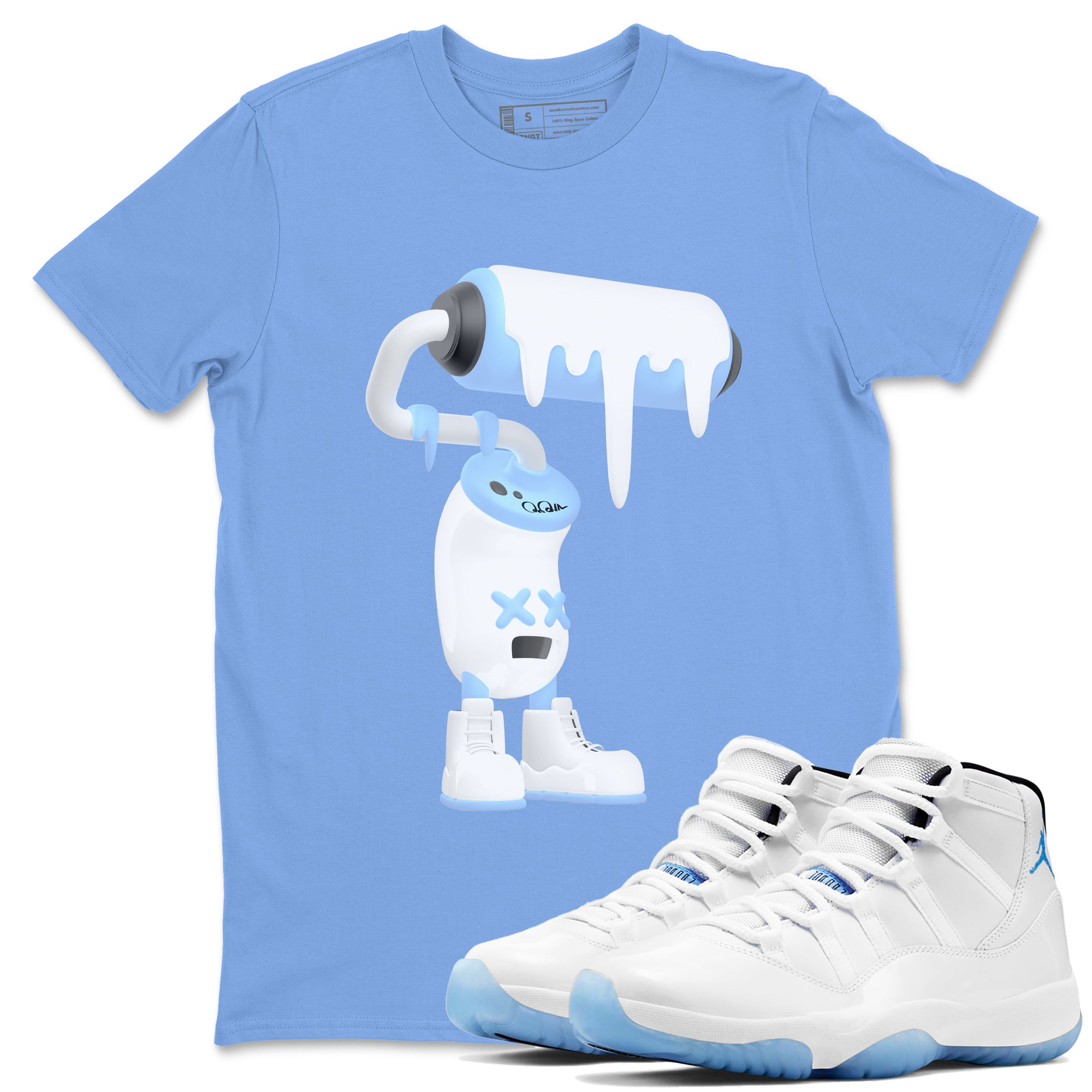 3D Paint Roller snkmatch Tees - Air Jordan 11 Legend Blue