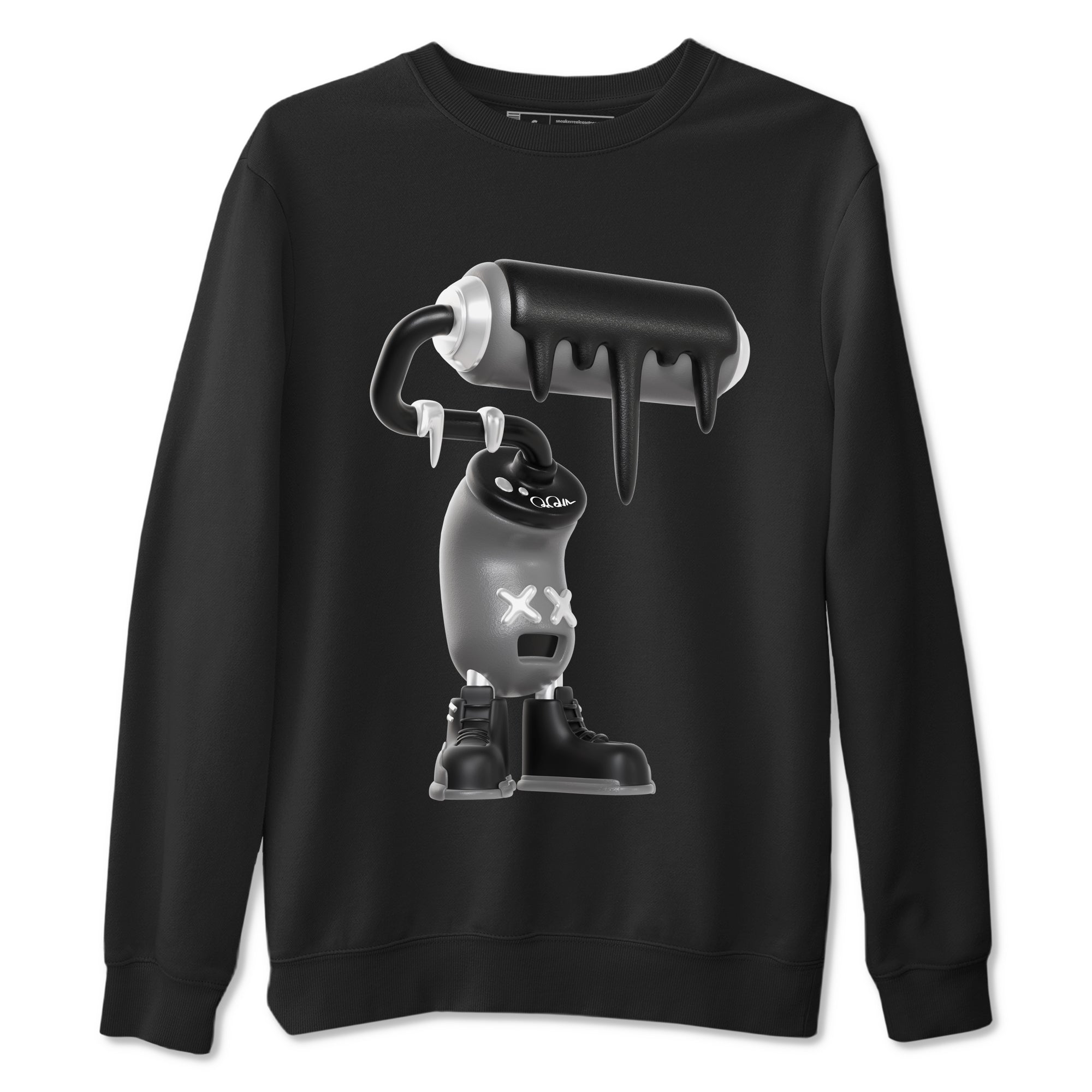 3D Paint Roller snkmatch Tees - Air Jordan 12 Black Wolf Grey