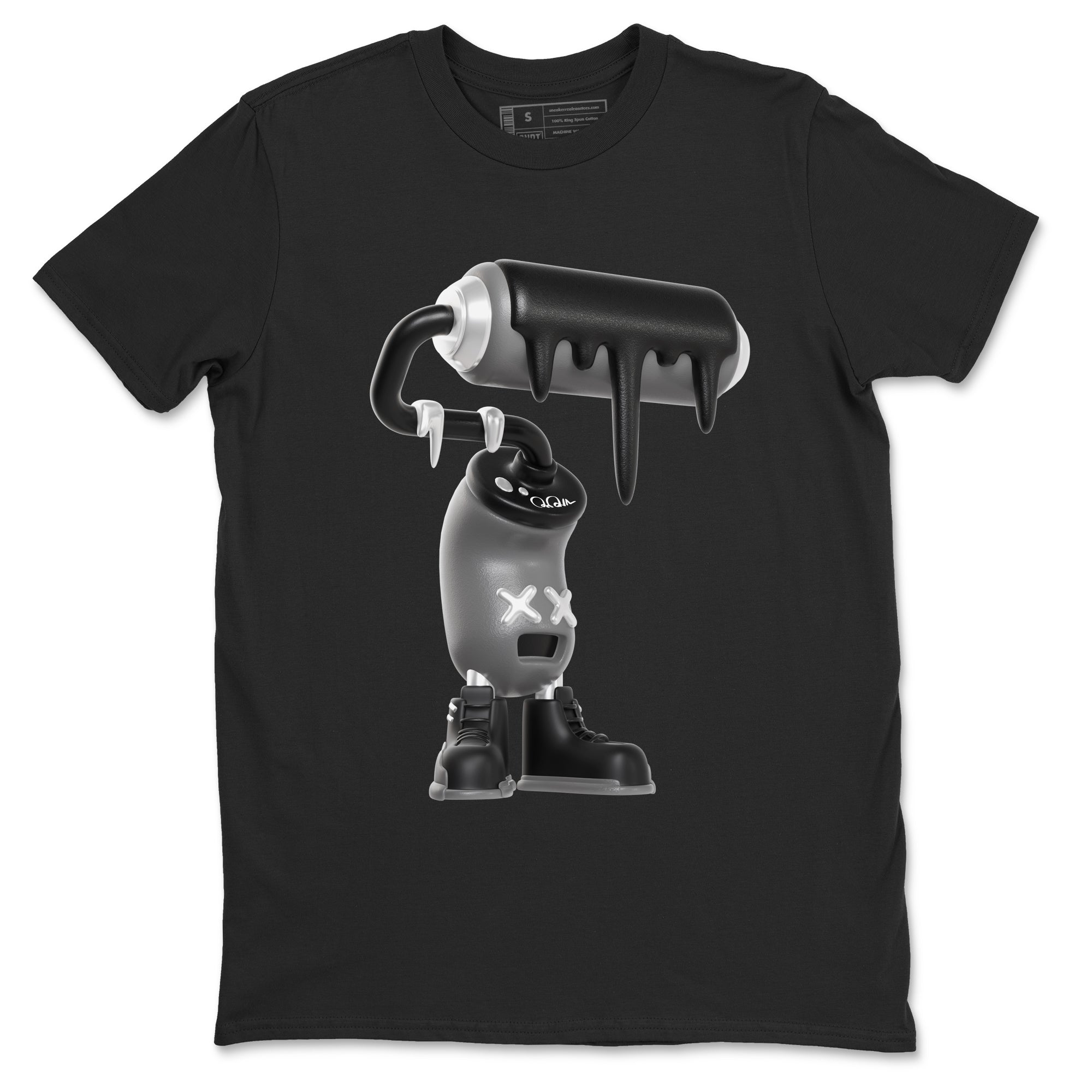 3D Paint Roller snkmatch Tees - Air Jordan 12 Black Wolf Grey