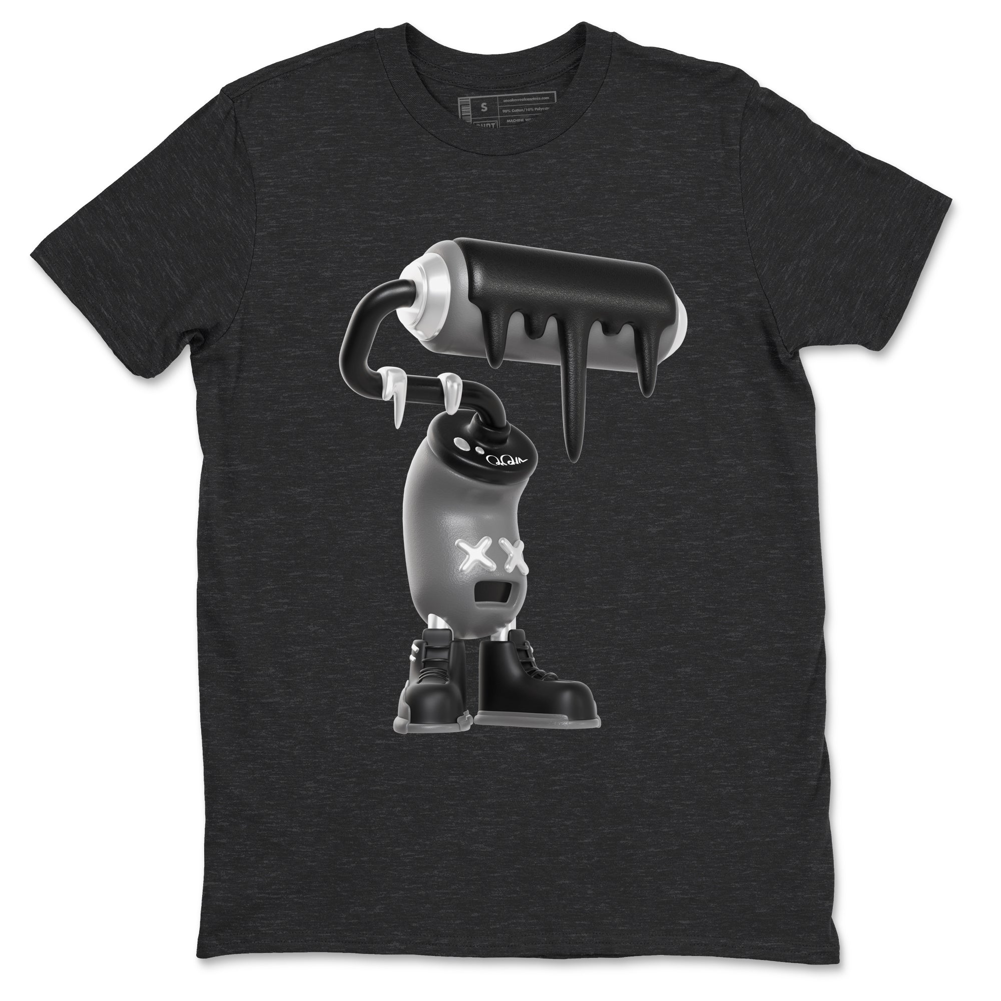 3D Paint Roller snkmatch Tees - Air Jordan 12 Black Wolf Grey