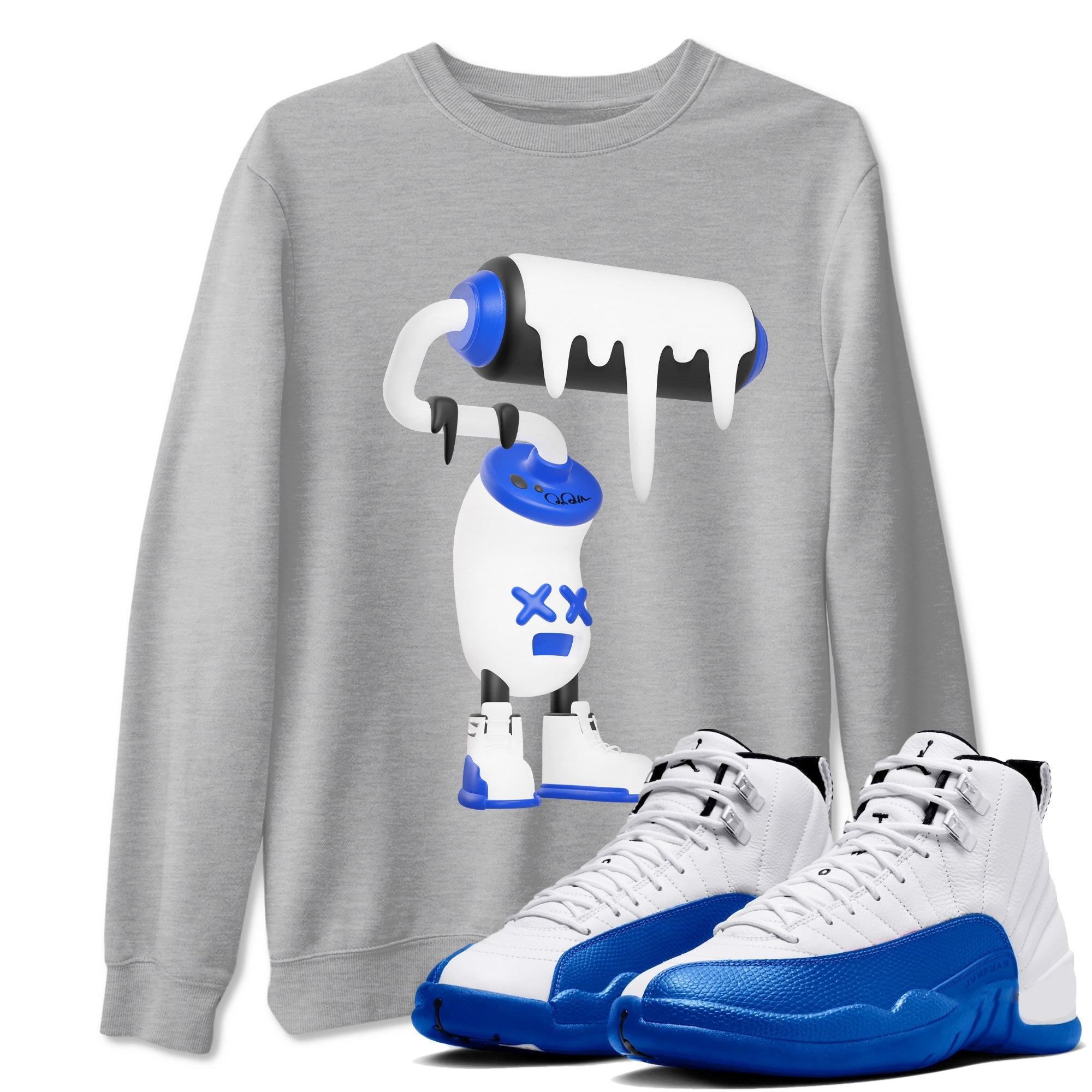 3D Paint Roller snkmatch Tees - Air Jordan 12 Blueberry