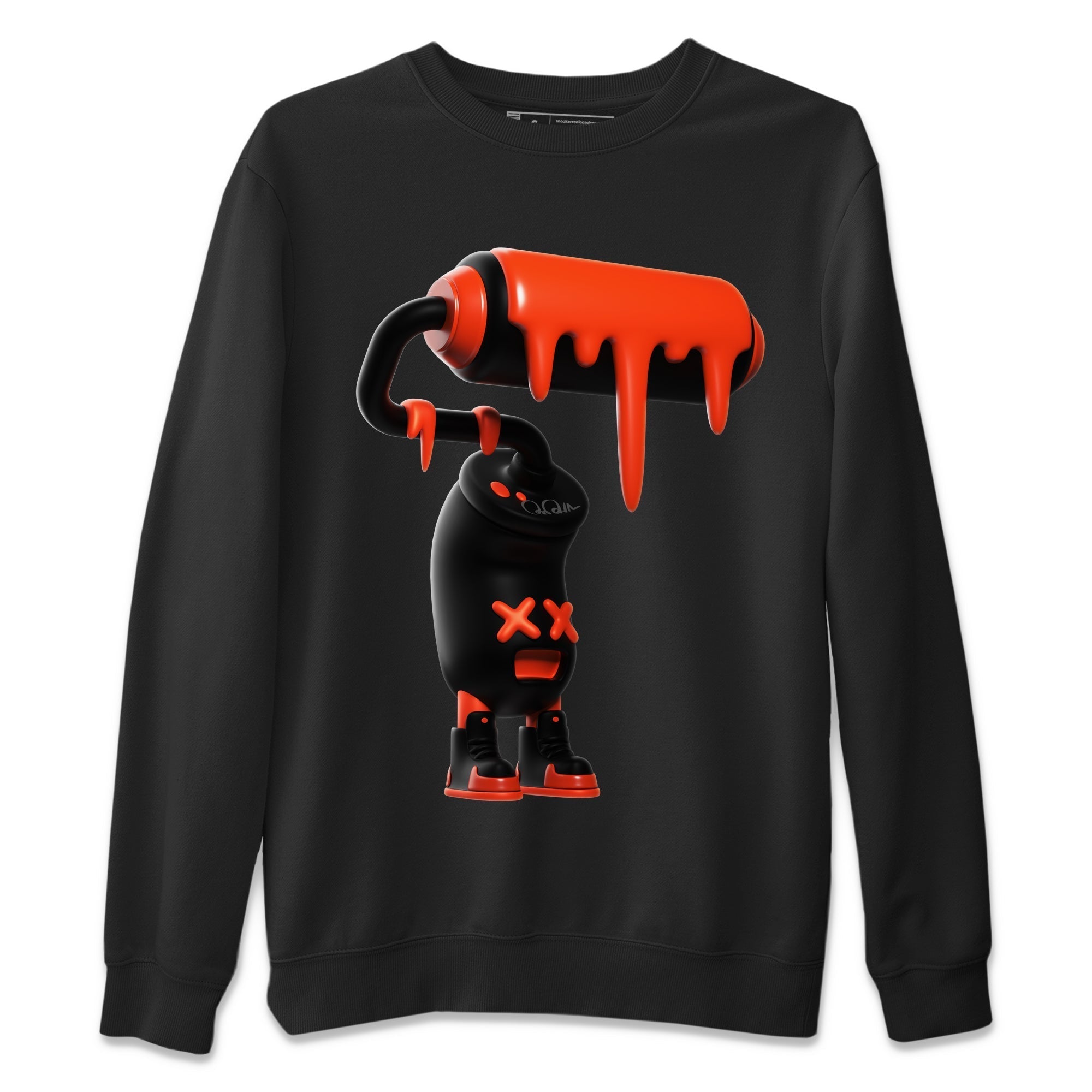 3D Paint Roller Unisex Tops - Air Jordan 12 Brilliant Orange