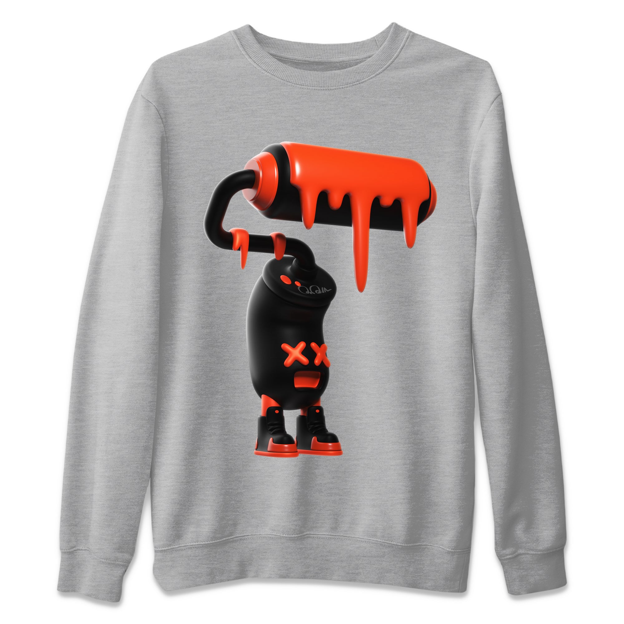 3D Paint Roller Unisex Tops - Air Jordan 12 Brilliant Orange