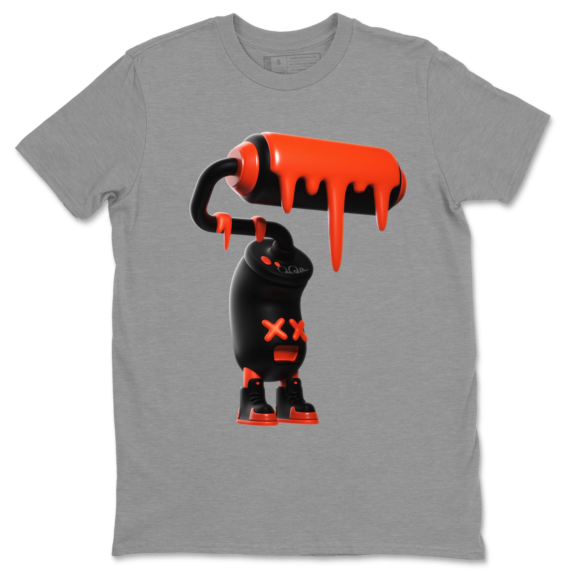 3D Paint Roller Unisex Tops - Air Jordan 12 Brilliant Orange
