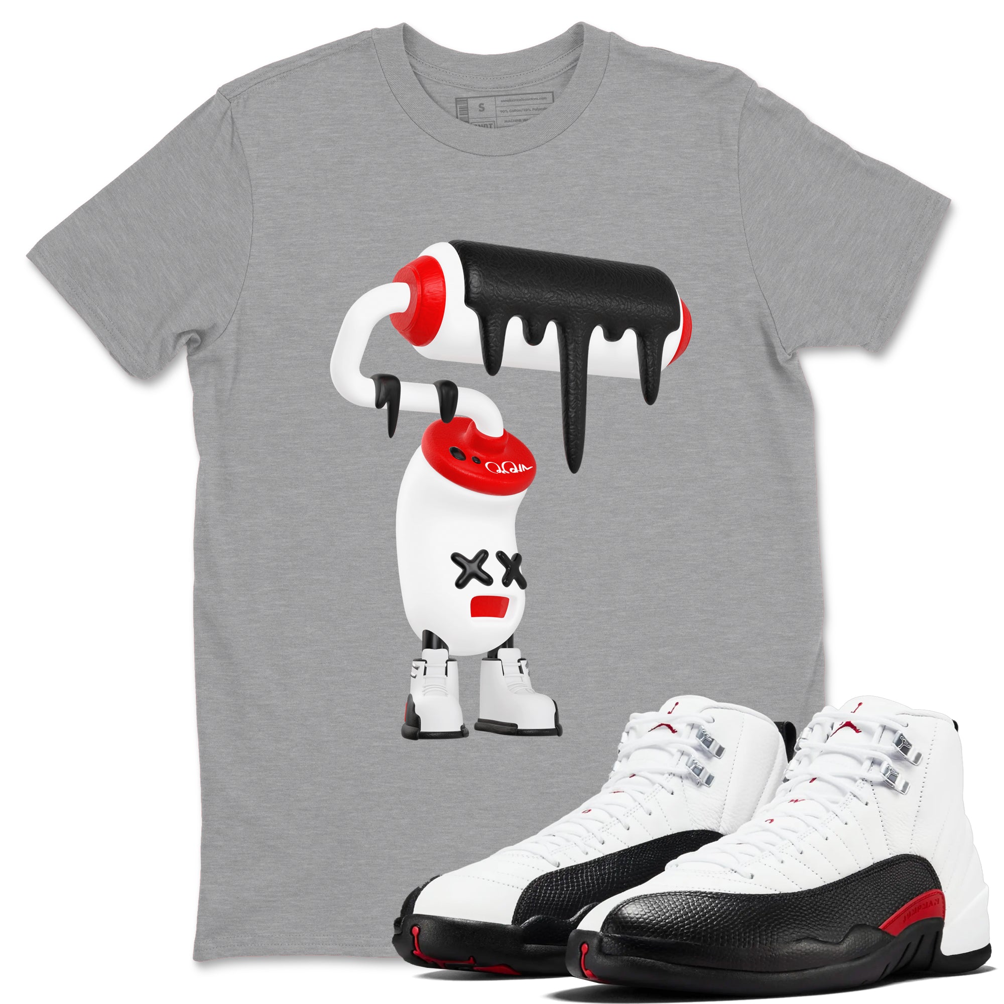 3D Paint Roller snkmatch Tees - Air Jordan 12 Taxi Flip