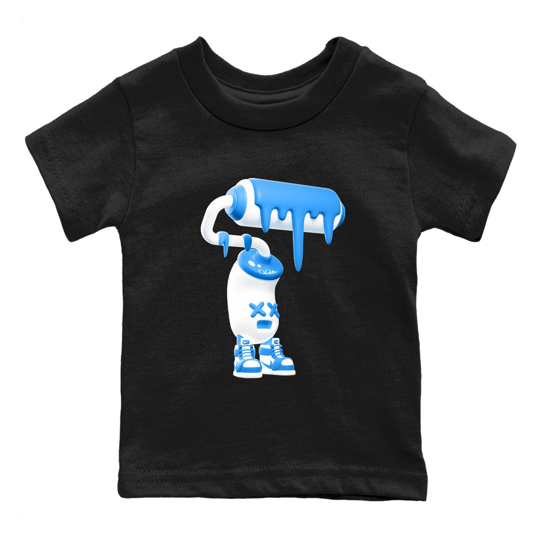 3D Paint Roller snkmatch Tees Kids - Air Jordan 12 White and University Blue