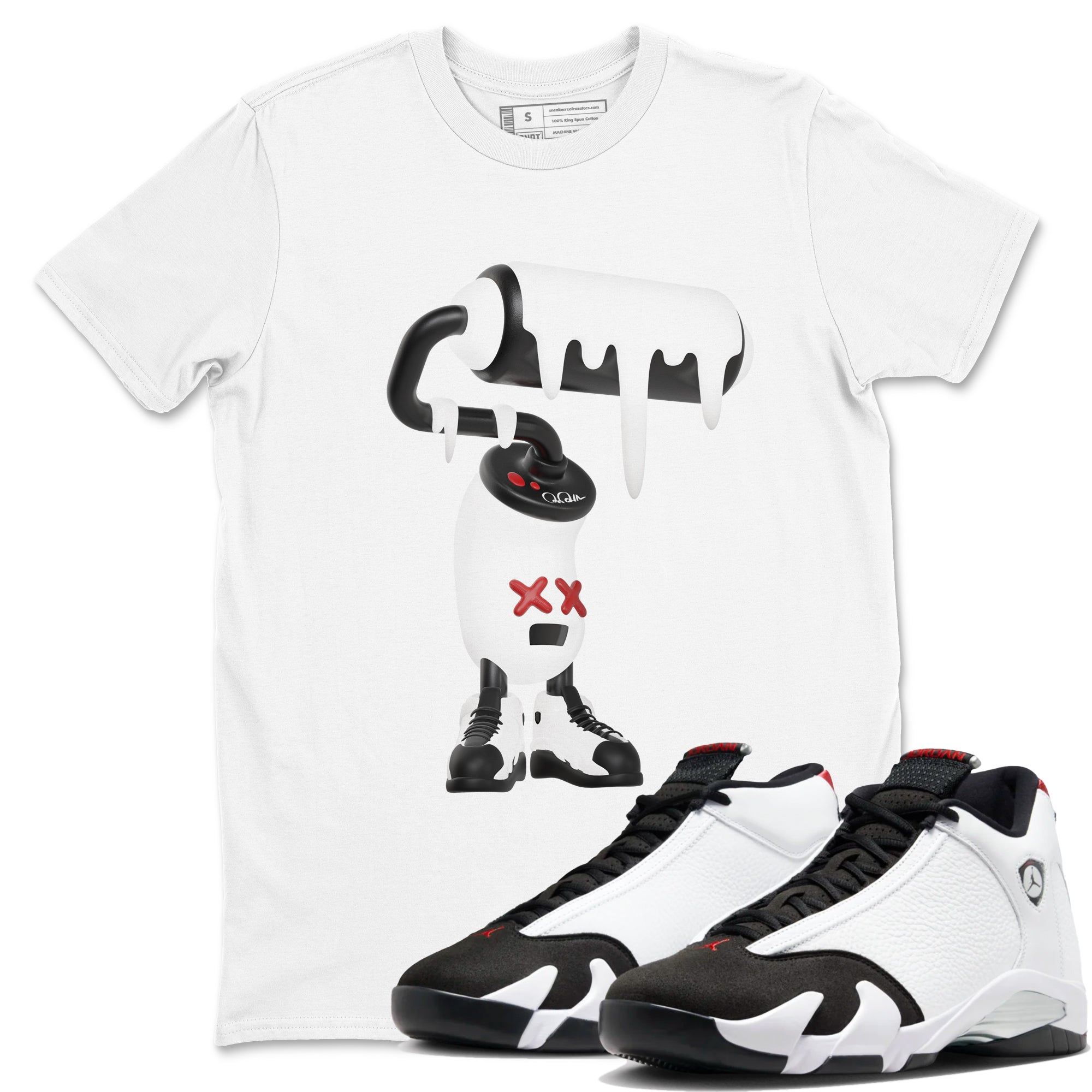3D Paint Roller snkmatch Tees - Air Jordan 14 Black Toe