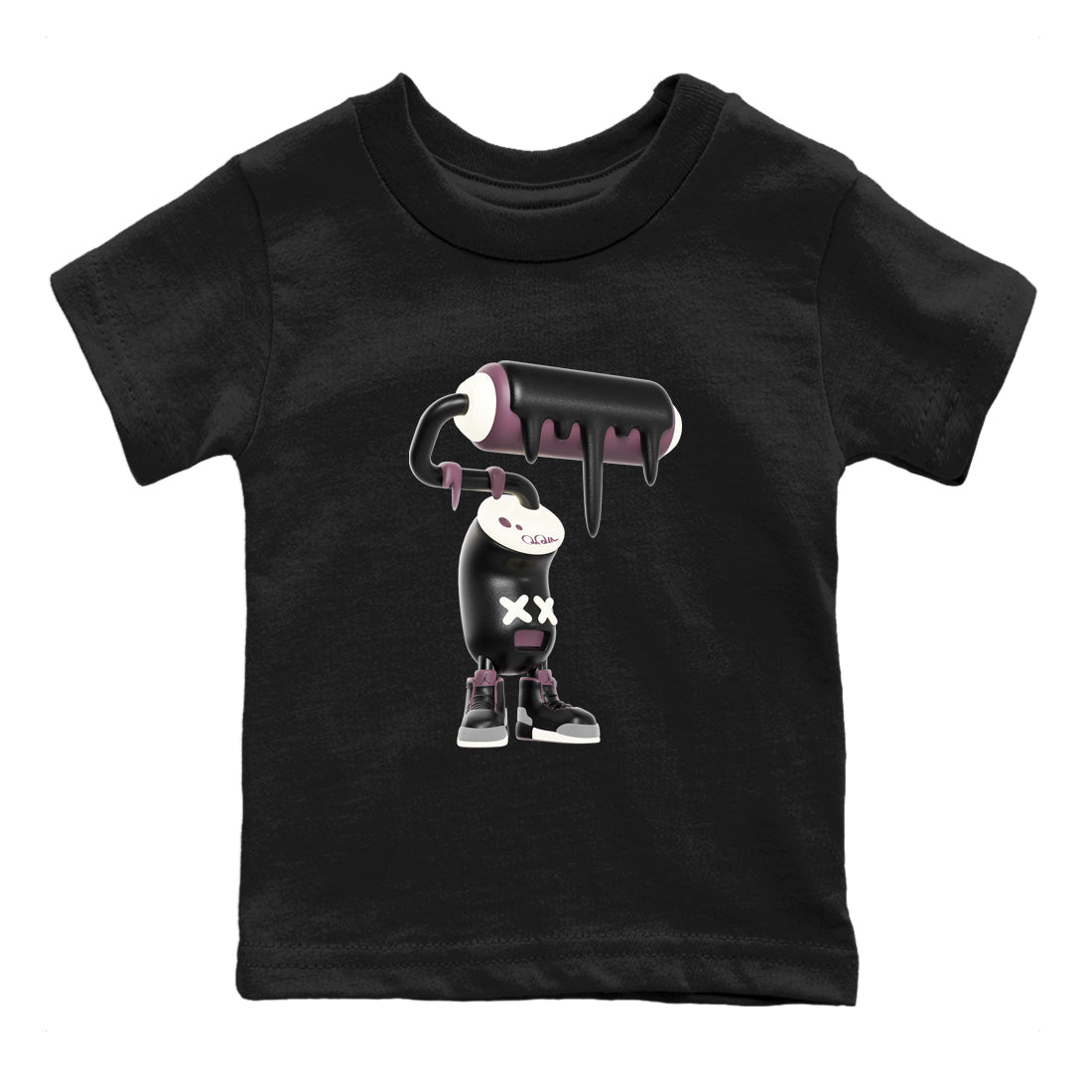 3D Paint Roller snkmatch Tees Kids - Air Jordan 3 A Ma Maniere x Black