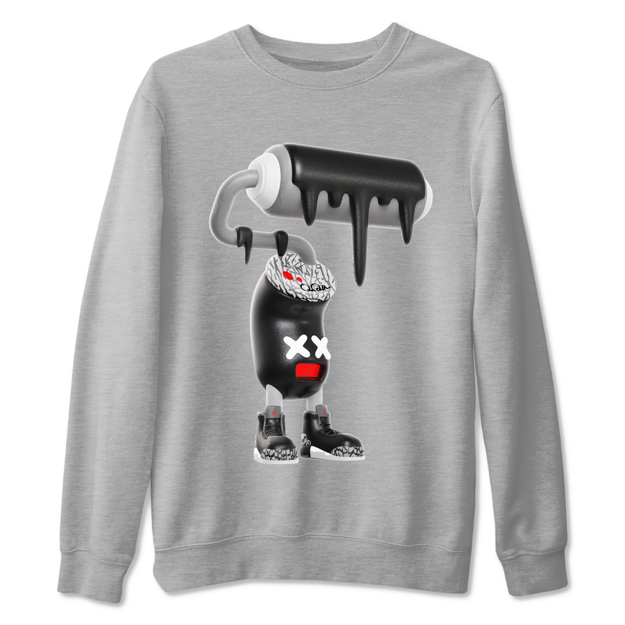 3D Paint Roller snkmatch Tees - Air Jordan 3 Black Cement