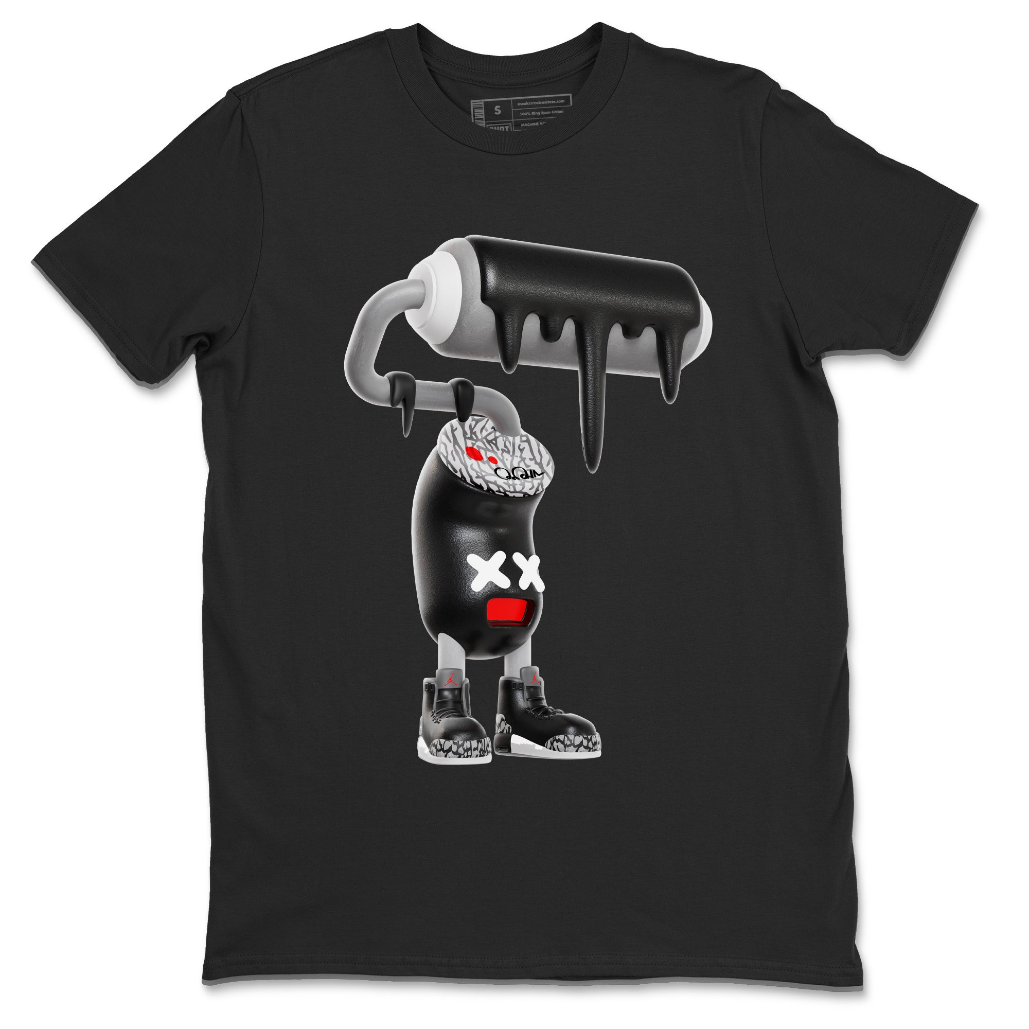 3D Paint Roller snkmatch Tees - Air Jordan 3 Black Cement