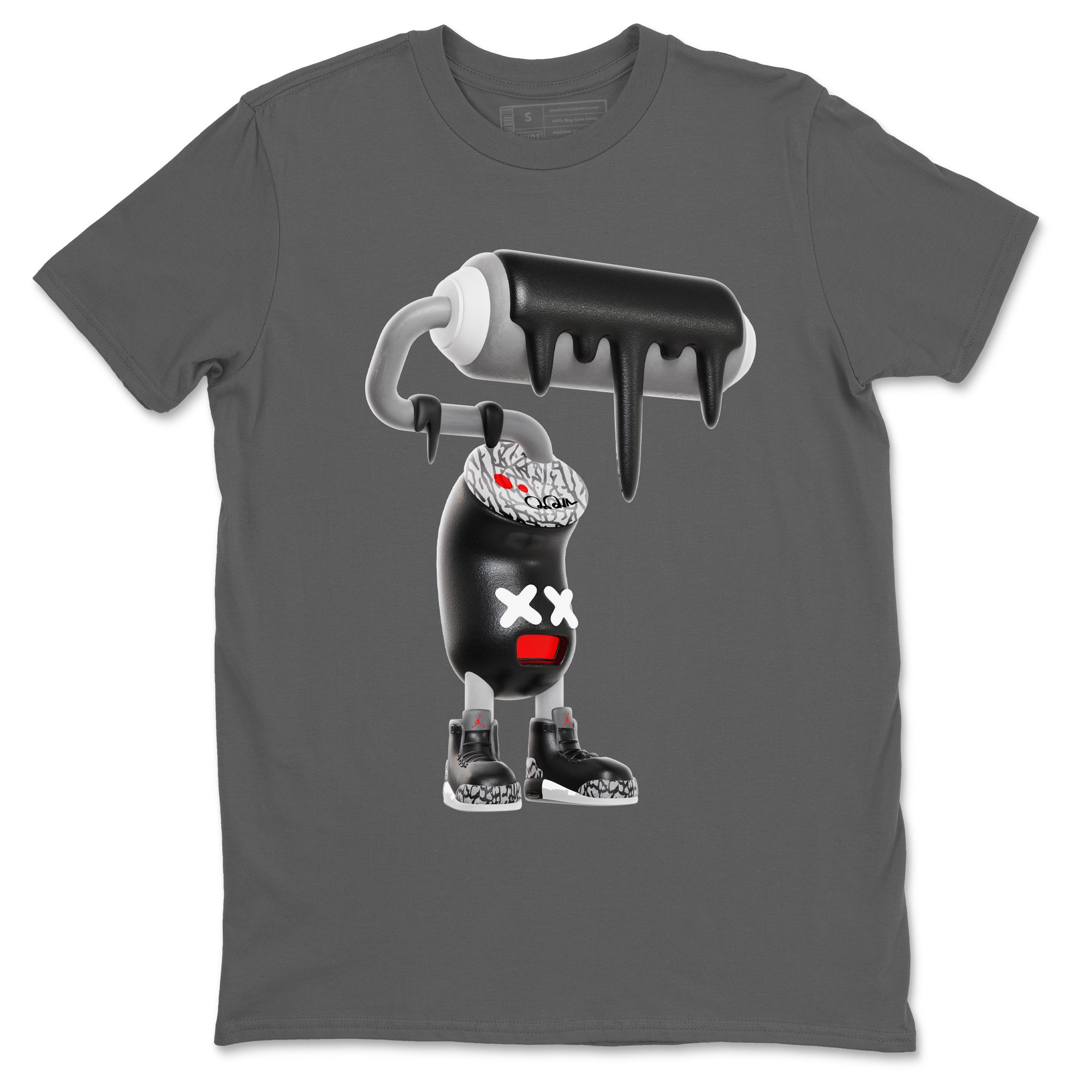 3D Paint Roller snkmatch Tees - Air Jordan 3 Black Cement