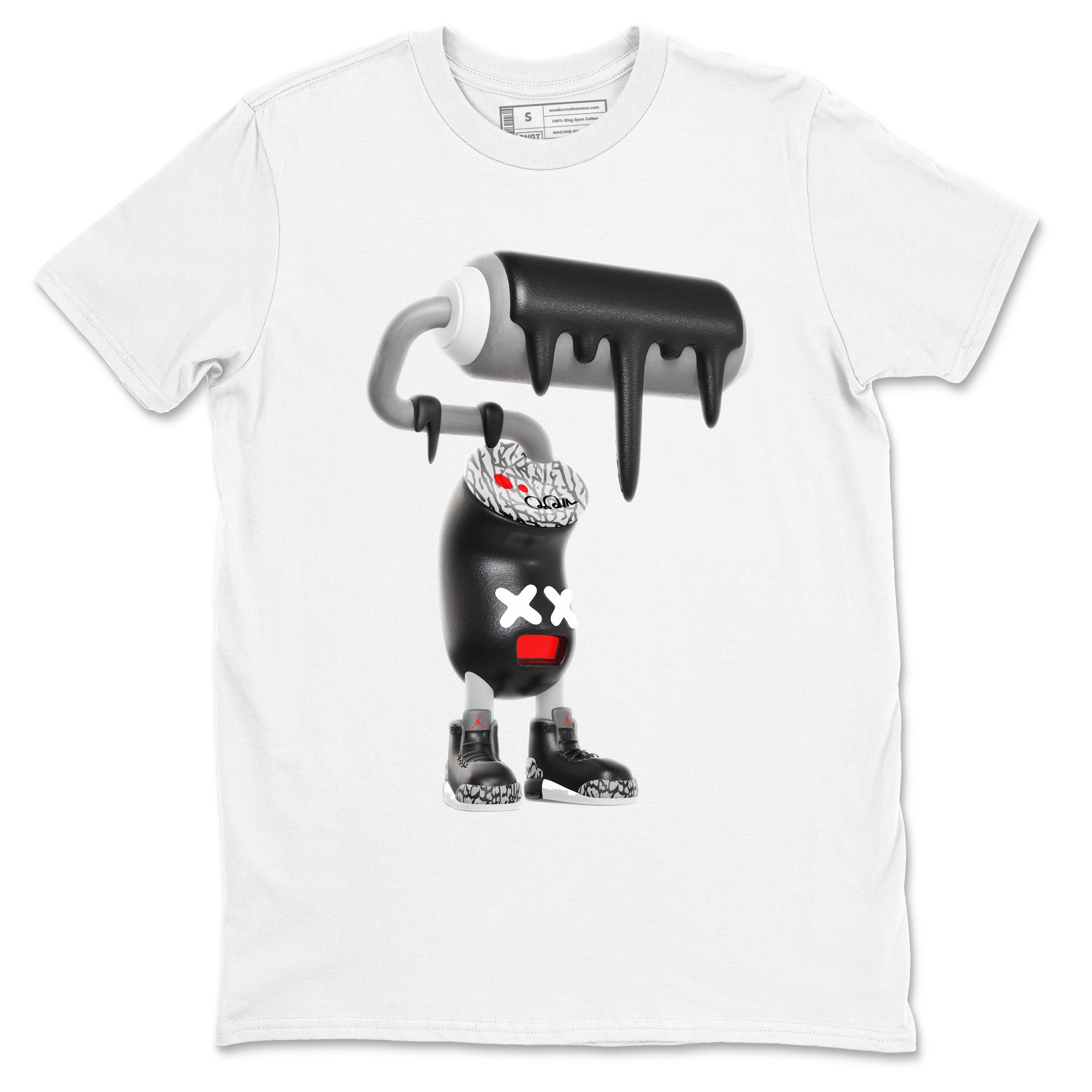 3D Paint Roller snkmatch Tees - Air Jordan 3 Black Cement